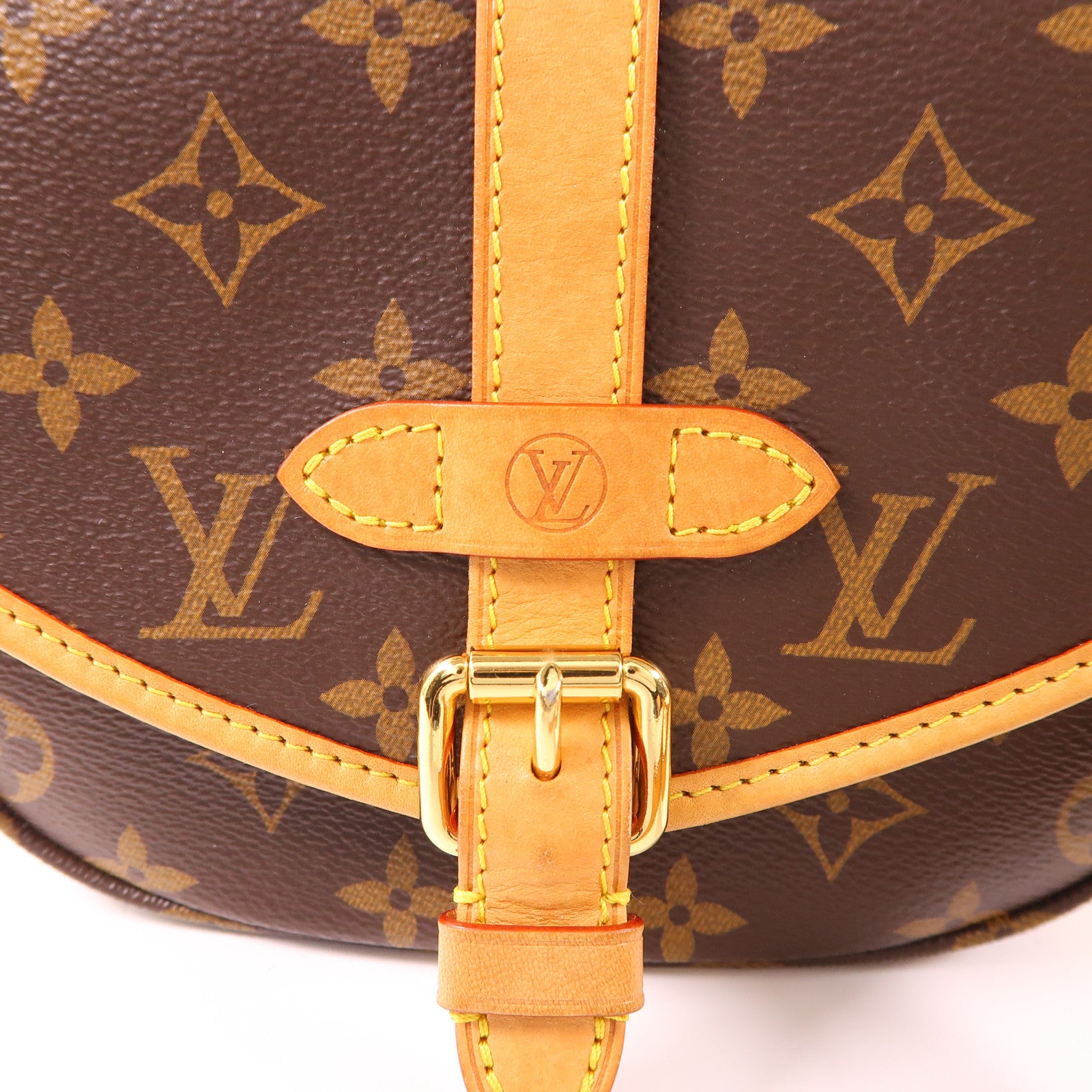 LOUIS VUITTON Monogram Saumur BB金扣手挽肩背兩用袋