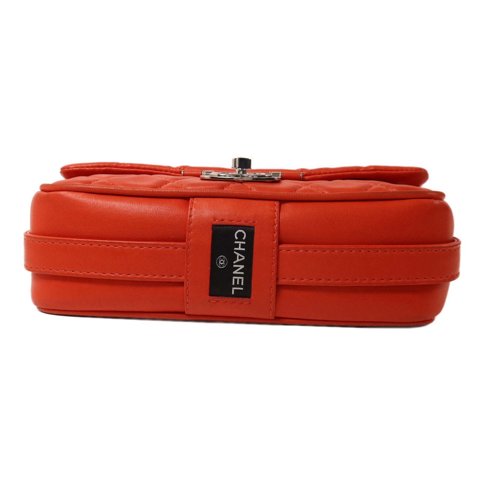 CHANEL 羊皮皮革Shoulder Bag銀扣鏈帶肩背袋