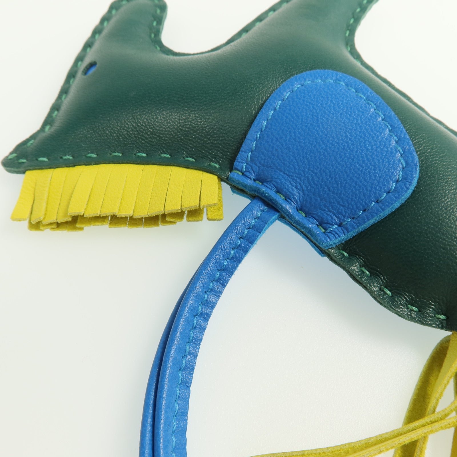 HERMES Milo皮革Rodeo MM掛飾Malachite