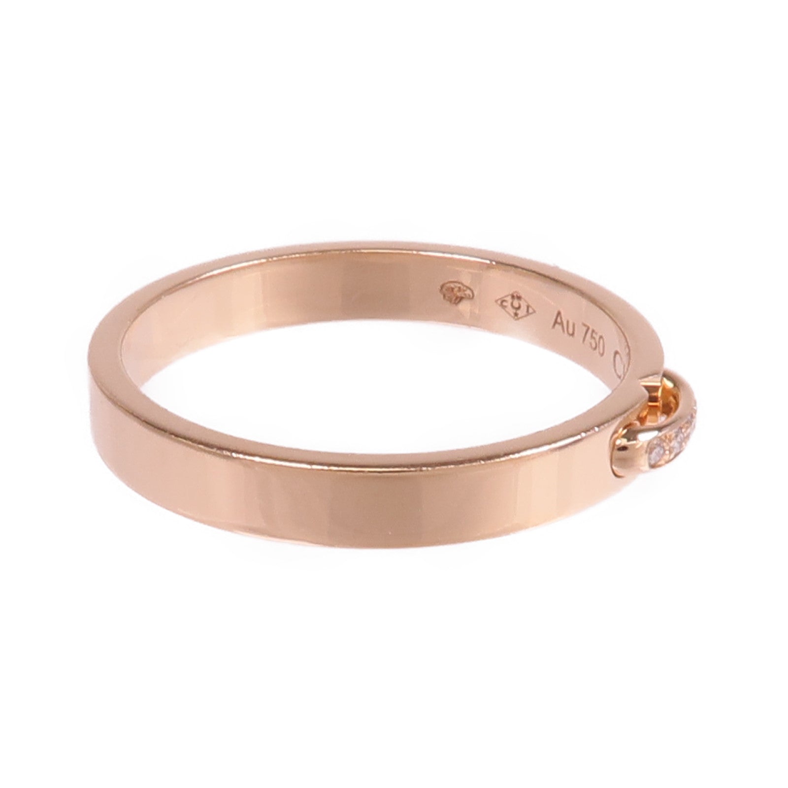 Chaumet 18K玫瑰金Liens Evidence Ring鑽石戒指Chaumet#53/US#6.5