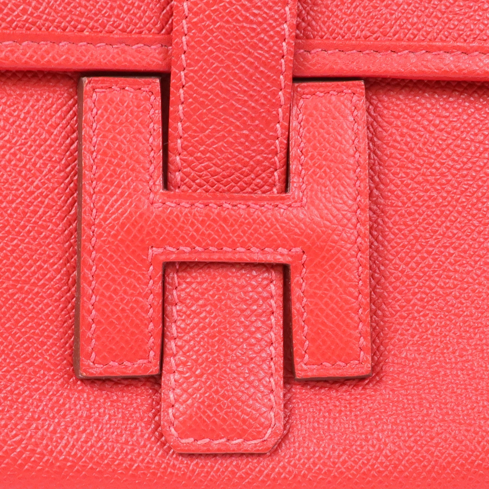 HERMES Epsom皮革Jige Elan手拿包Rouge Casaque