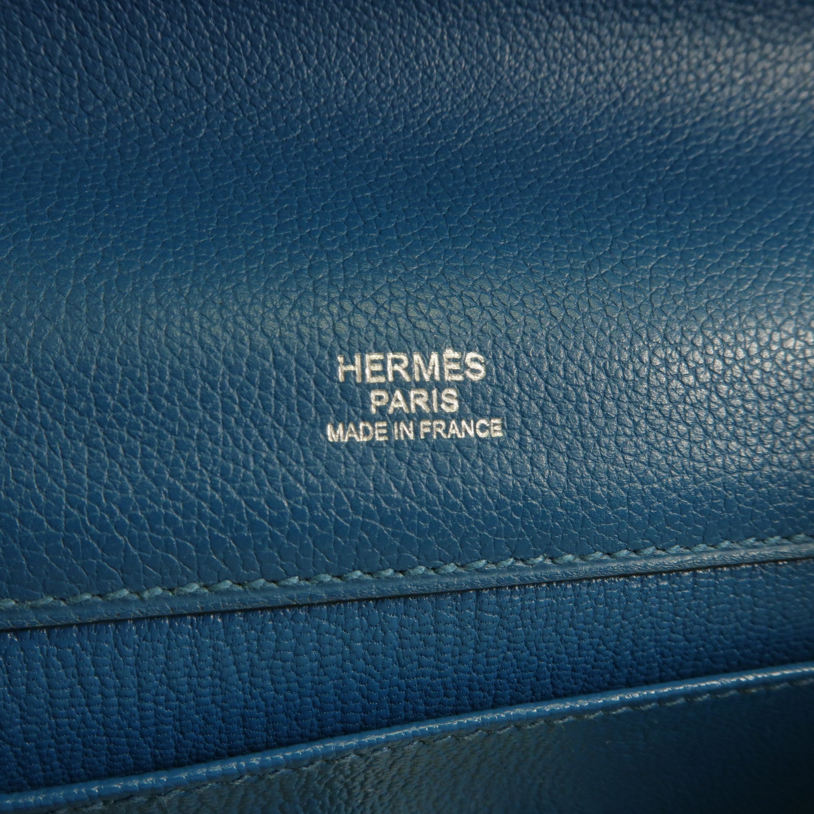 HERMES Evercolor皮革Etribelt手挽袋Bleu De Galice