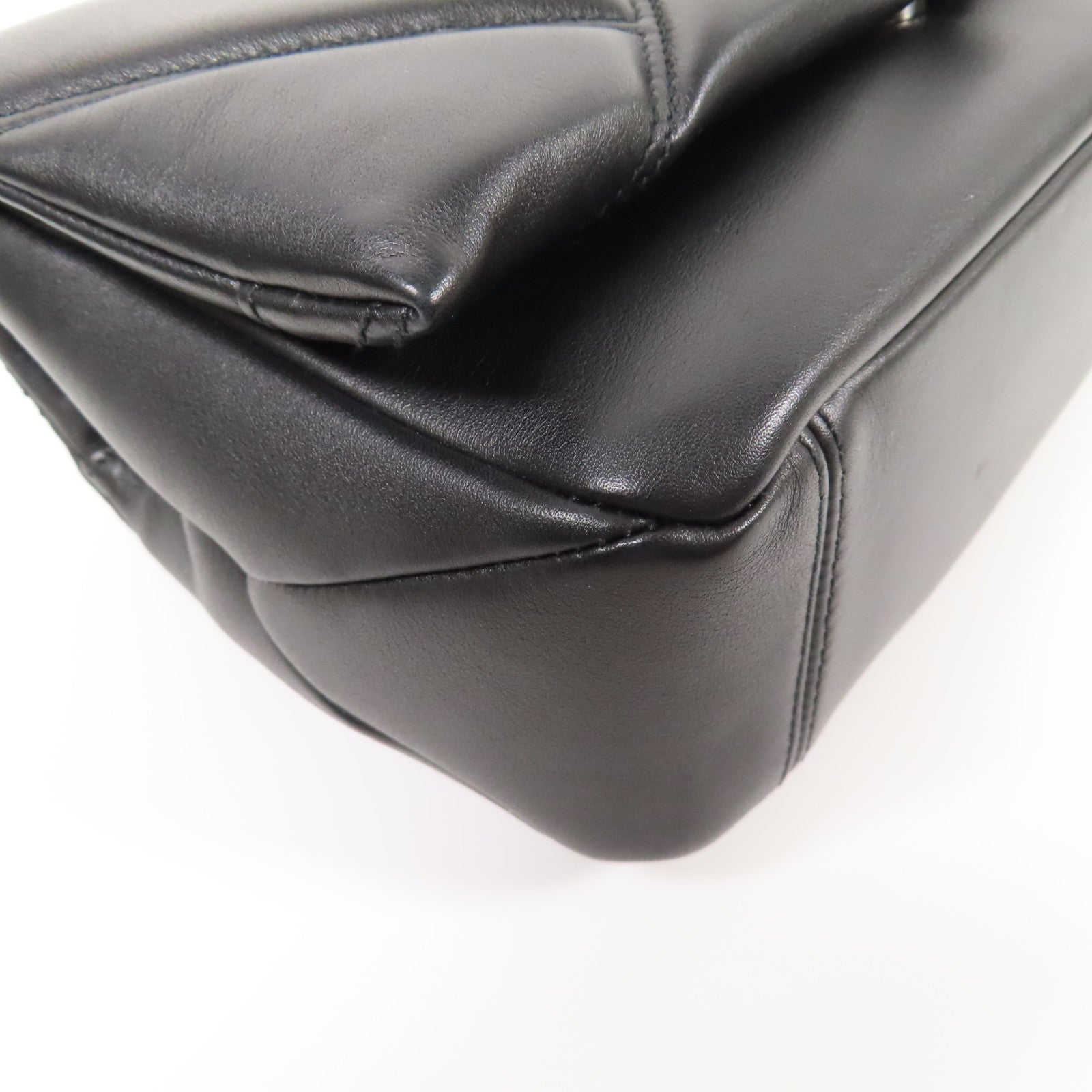 BVLGARI 【激減優惠】羊皮皮革Chain Shoulder銀扣鏈帶手挽肩背兩用袋