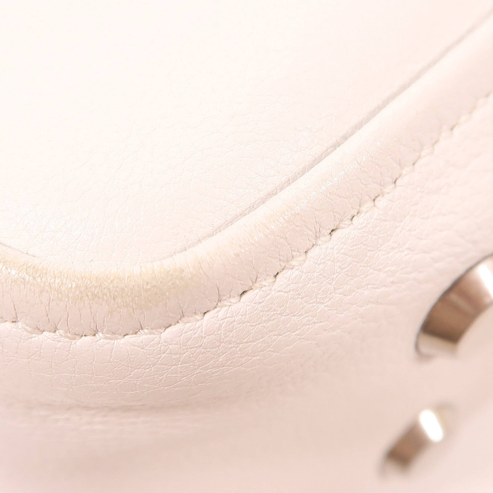 BALENCIAGA SHW 2 Way Shoulder Bag Handbag 476975 Calfskin Leather White