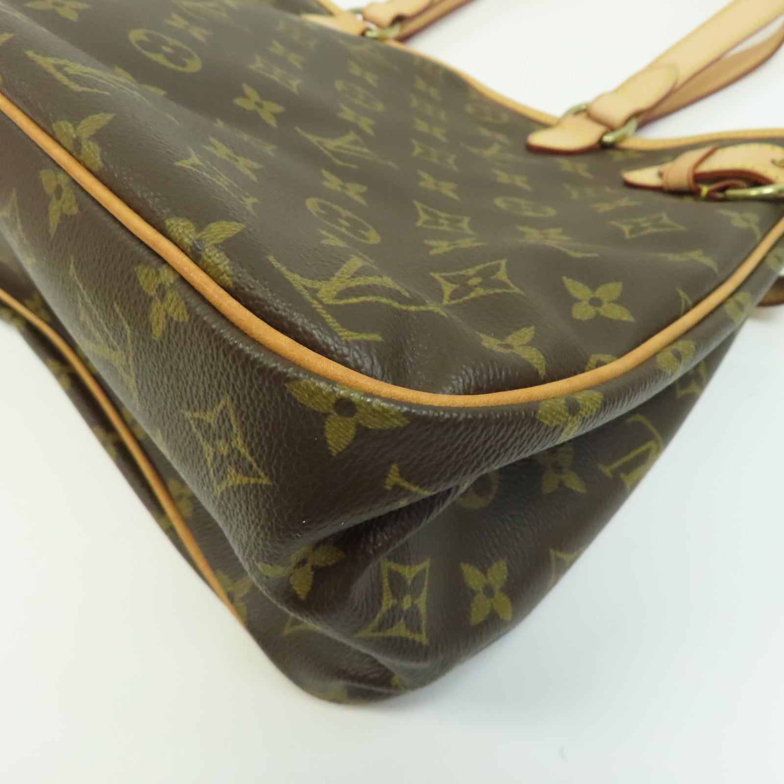 LOUIS VUITTON Monogram Batignolles Horizontal金扣肩背袋棕色