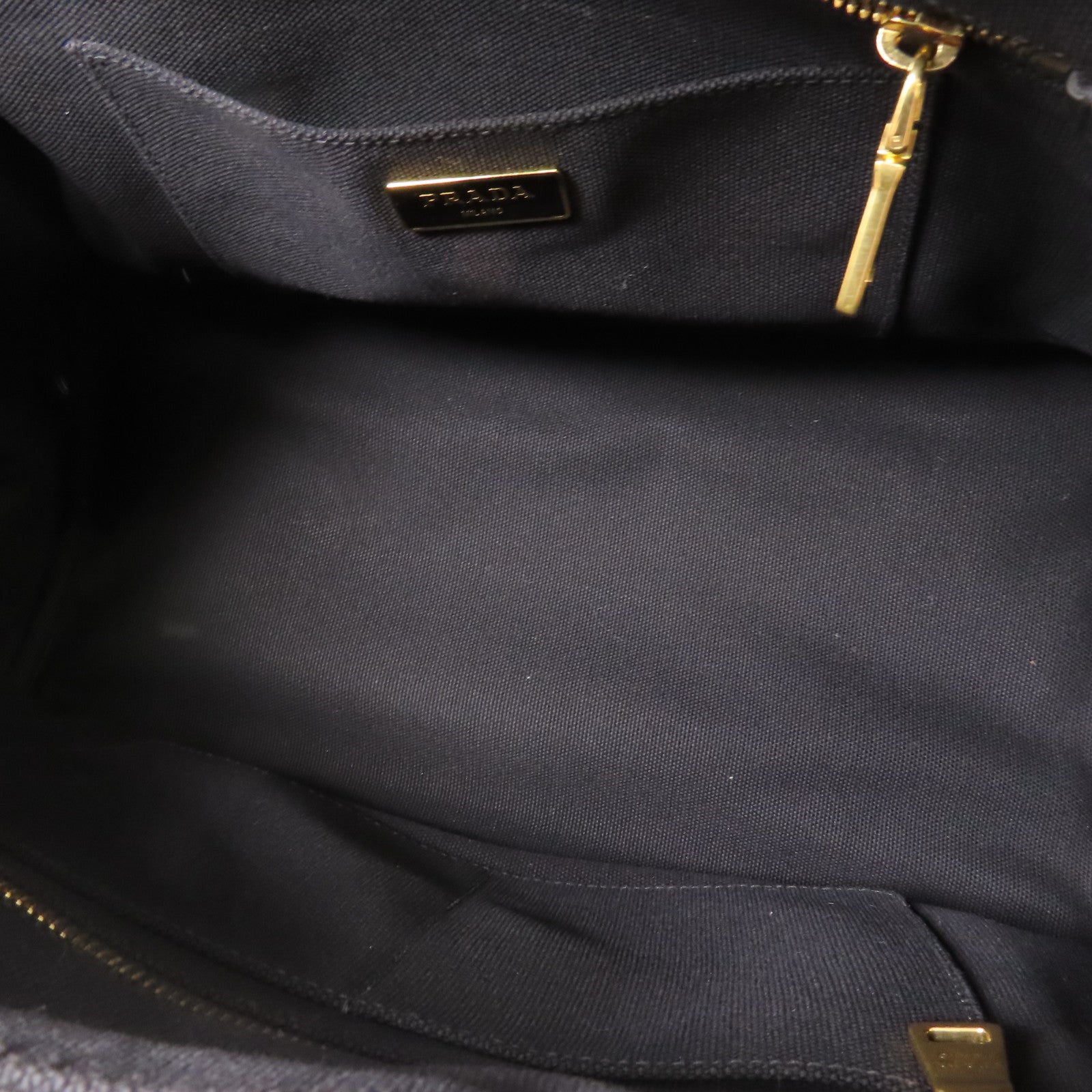 PRADA 帆布2 Way Shoulder金扣手挽肩背兩用袋