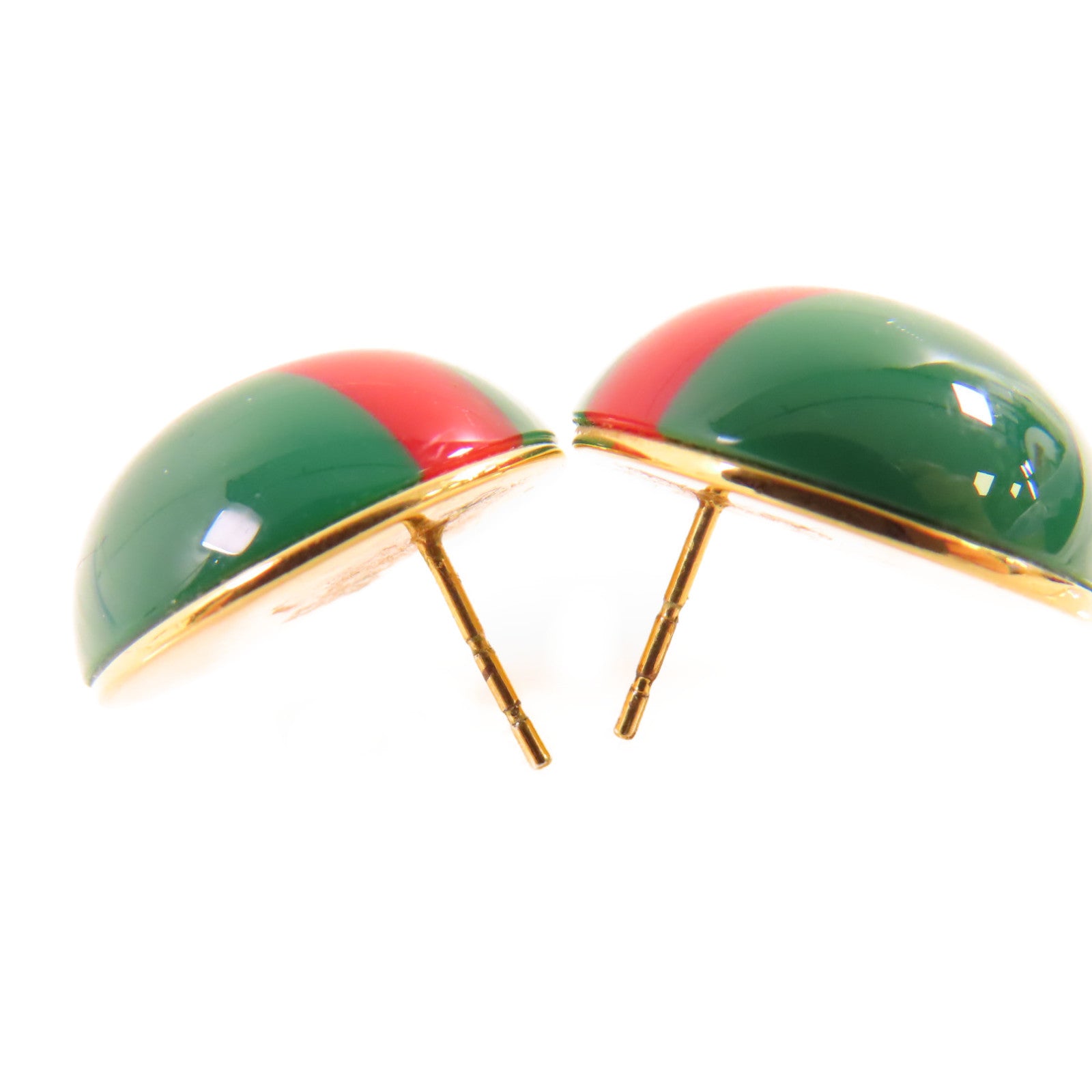 GUCCI 金屬GG Earring金扣耳環綠色/紅色