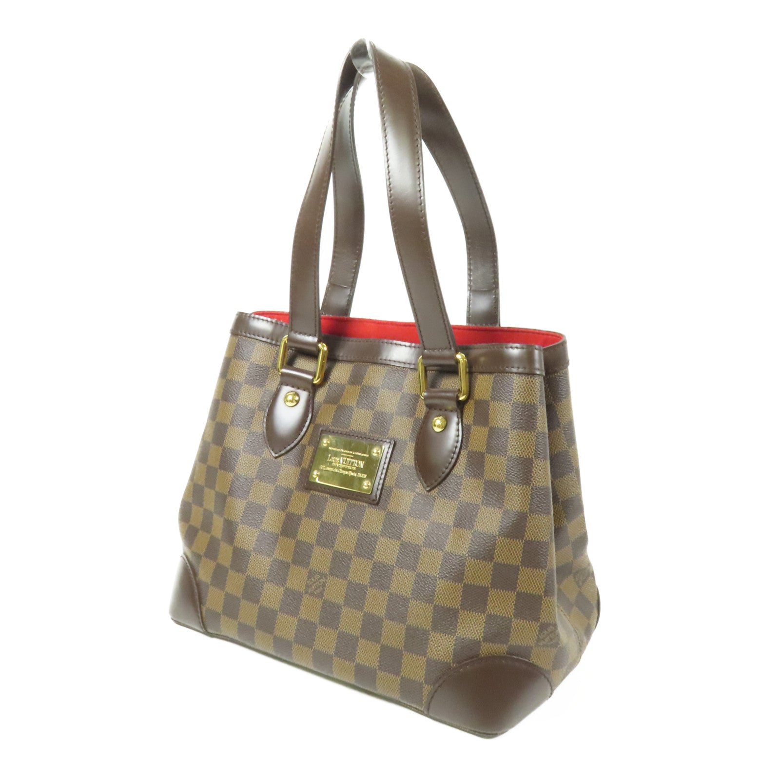 LOUIS VUITTON Damier Hampstead PM金扣手挽袋
