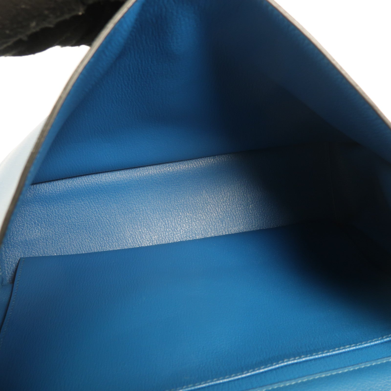 HERMES Evercolor皮革Etribelt手挽袋Bleu De Galice