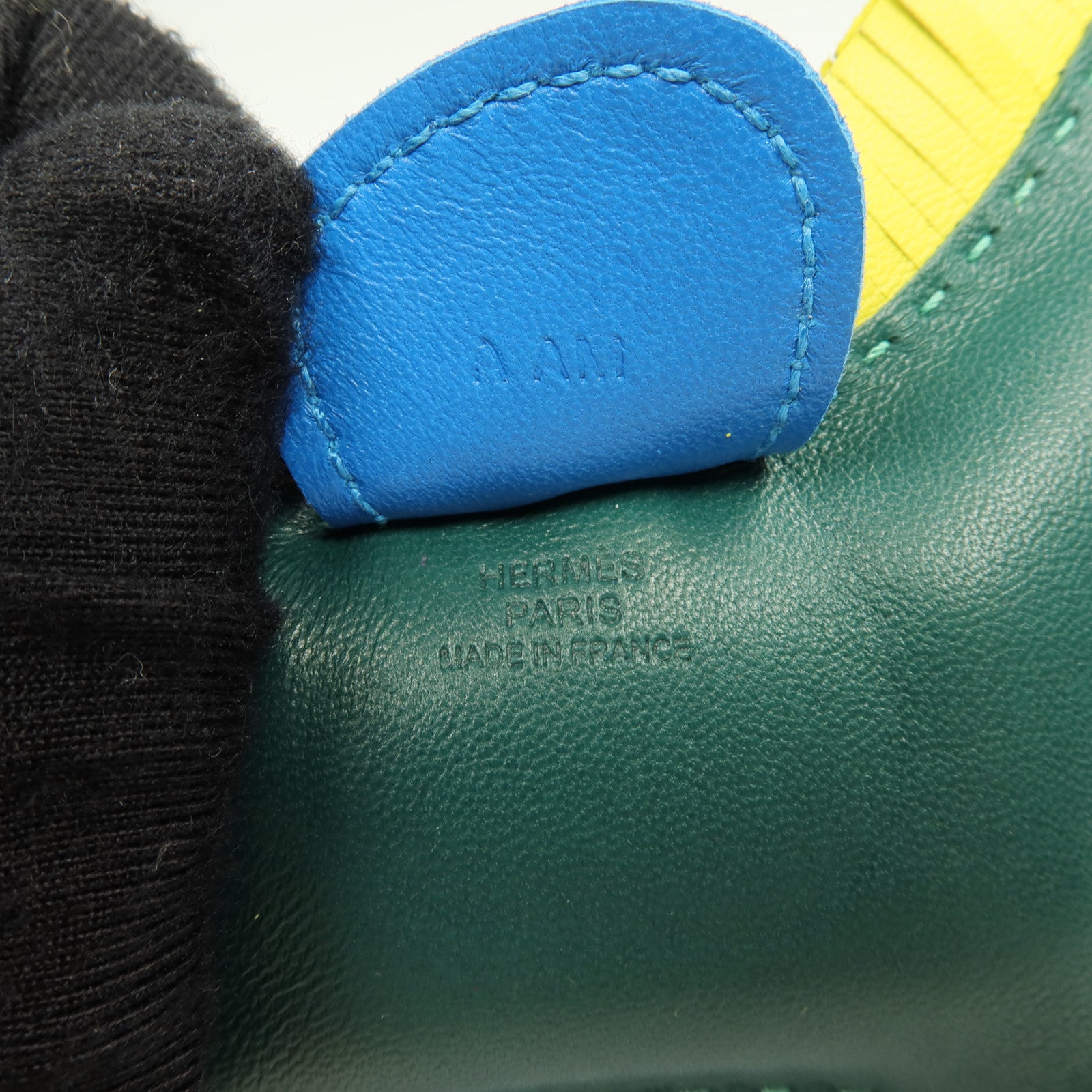 HERMES Milo皮革Rodeo MM掛飾Malachite