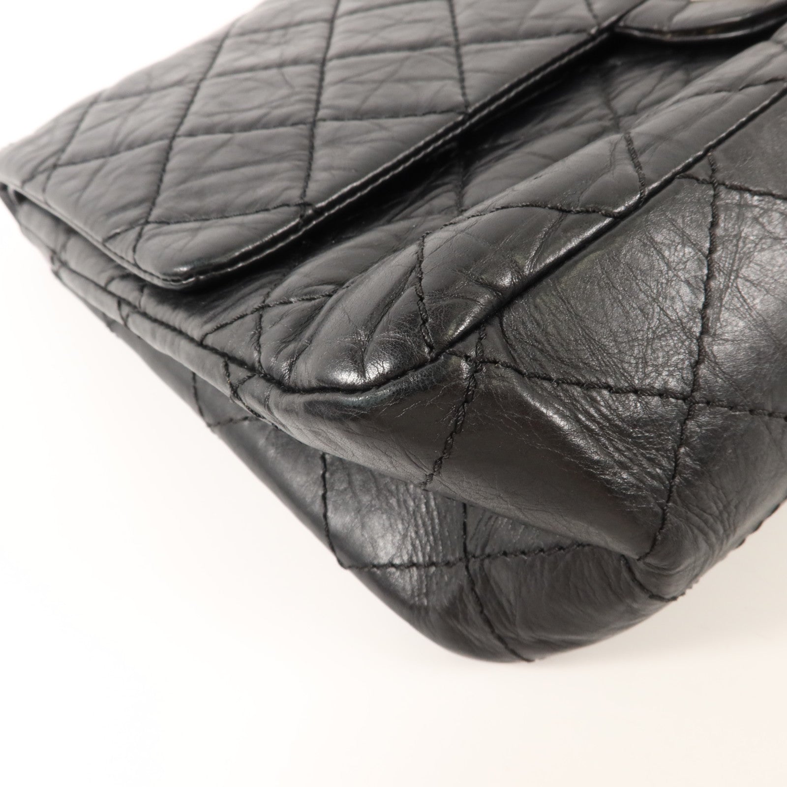 CHANEL 牛皮皮革2.55 Maxi鏈帶肩背袋