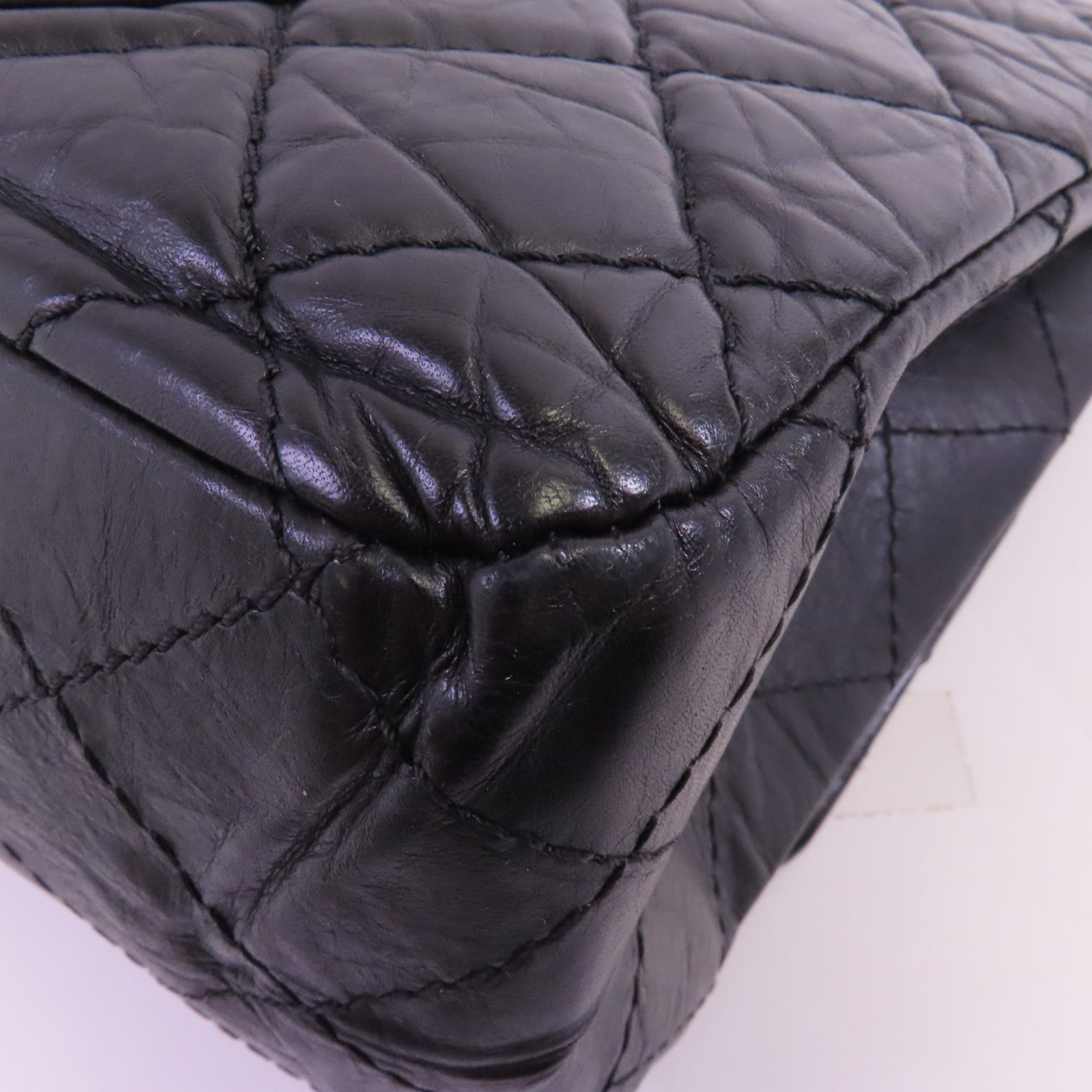 CHANEL 牛皮皮革2.55 Large金扣鏈帶肩背袋