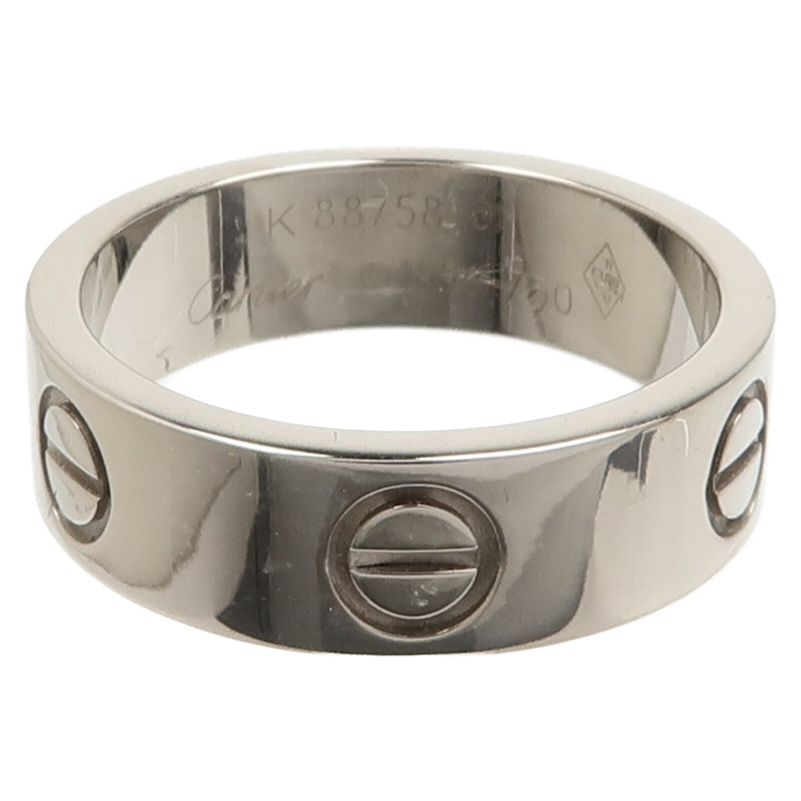 CARTIER 18K白金Love Ring戒指Cartier#51/US#5.5