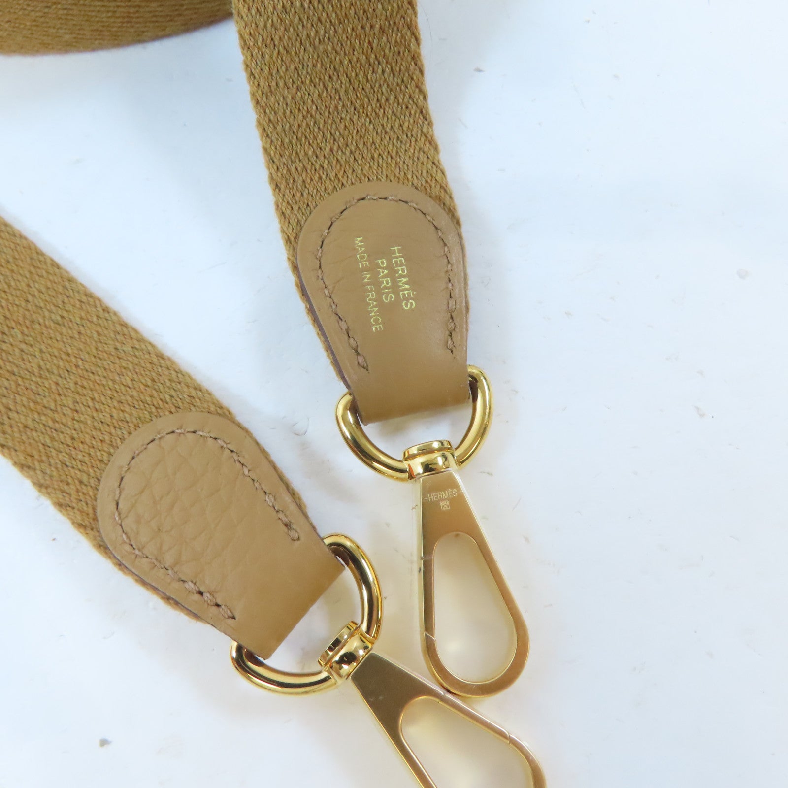 HERMES Clemence皮革Evelyne TPM金扣肩背袋Biscuit/啡色