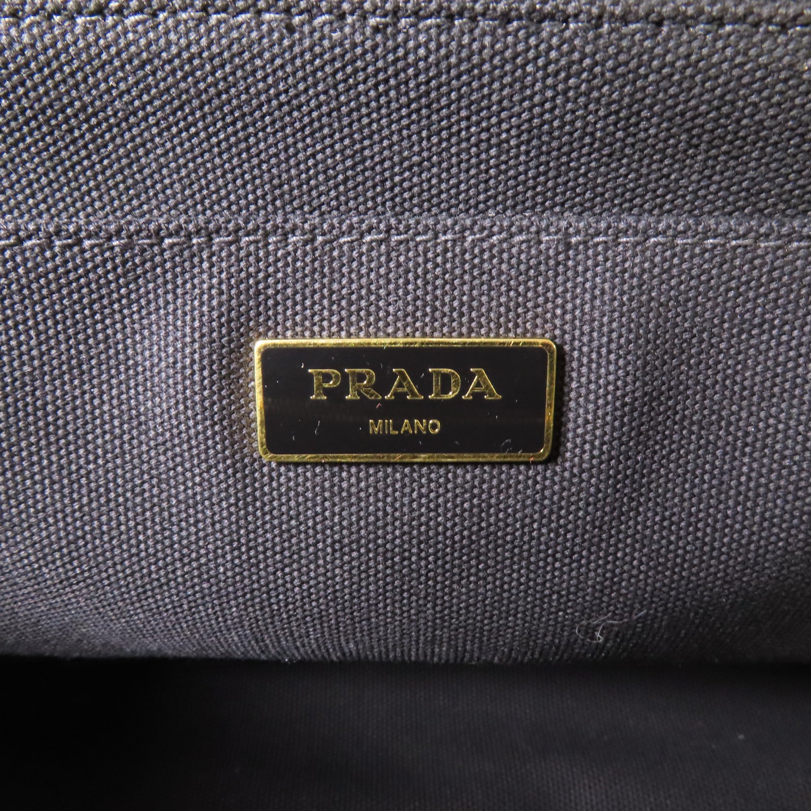 PRADA 帆布2 Way Shoulder金扣手挽肩背兩用袋