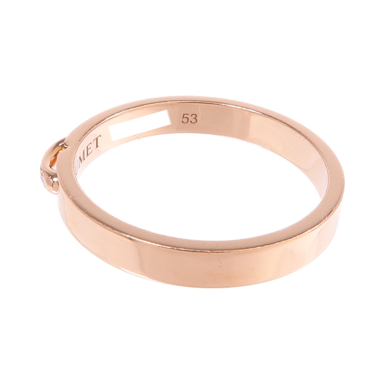 Chaumet 18K玫瑰金Liens Evidence Ring鑽石戒指Chaumet#53/US#6.5