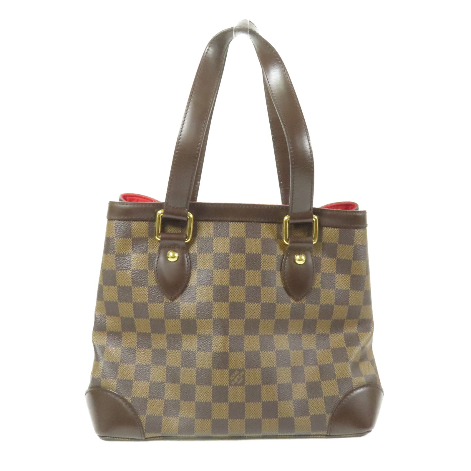 LOUIS VUITTON Damier Hampstead PM金扣手挽袋