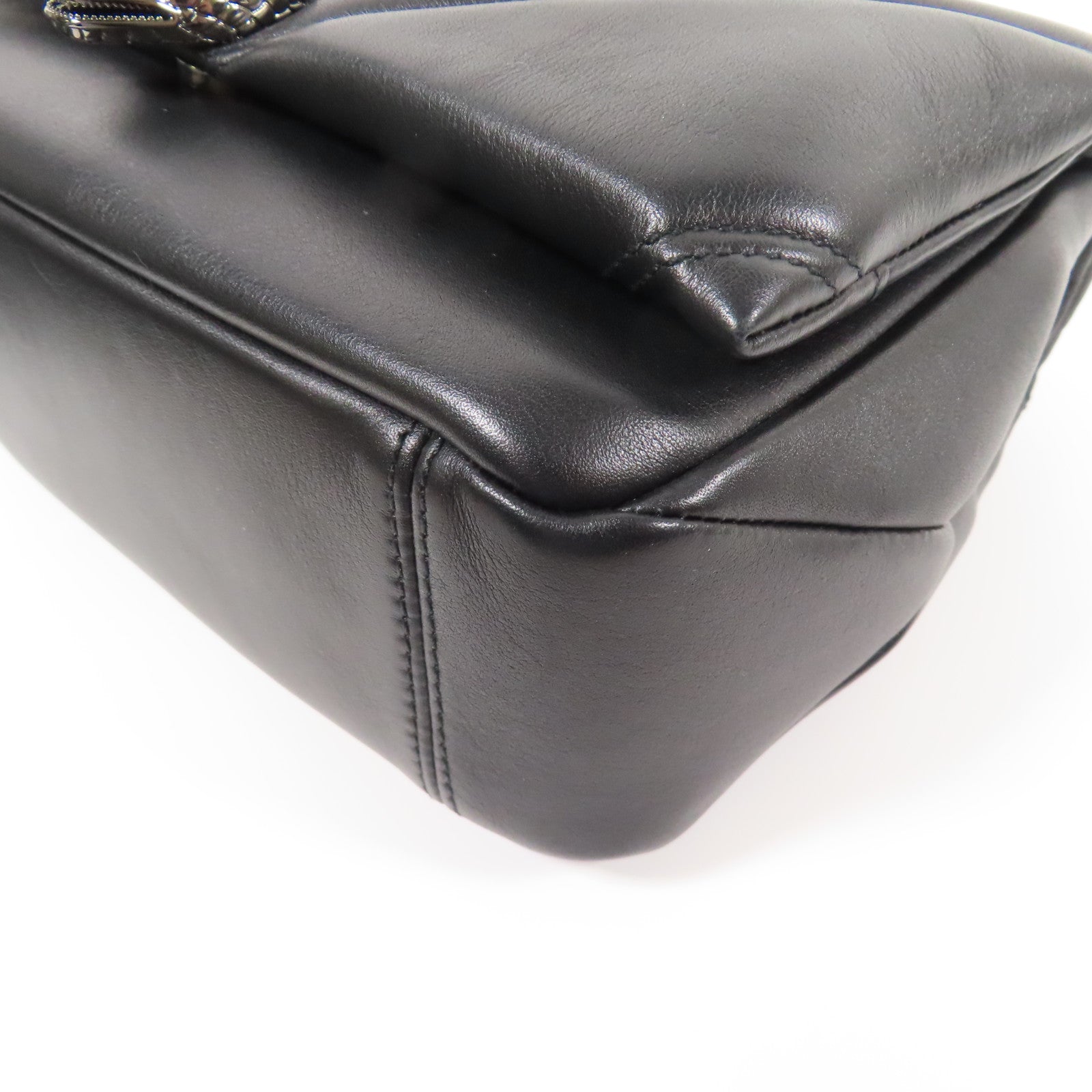 BVLGARI 【激減優惠】羊皮皮革Chain Shoulder銀扣鏈帶手挽肩背兩用袋