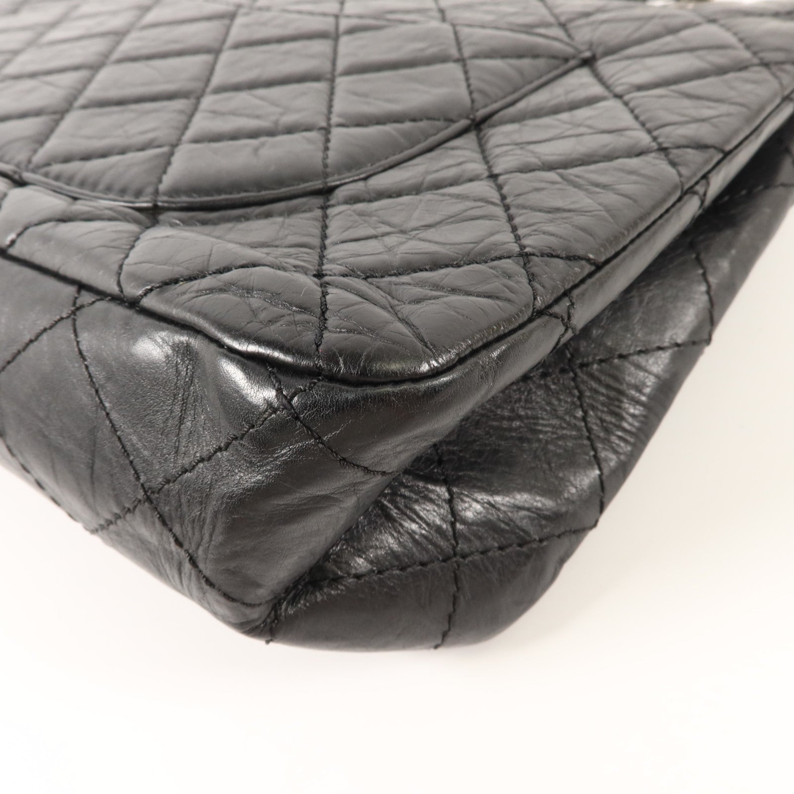 CHANEL 牛皮皮革2.55 Maxi鏈帶肩背袋