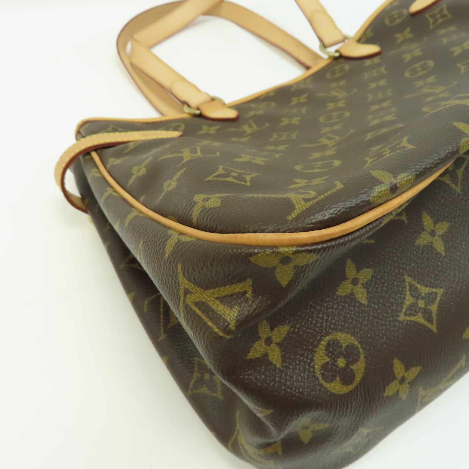 LOUIS VUITTON Monogram Batignolles Horizontal金扣肩背袋棕色