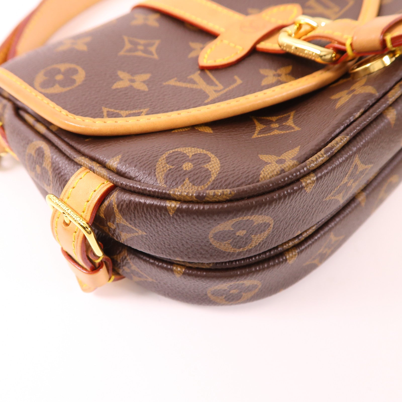 LOUIS VUITTON Monogram Saumur BB金扣手挽肩背兩用袋