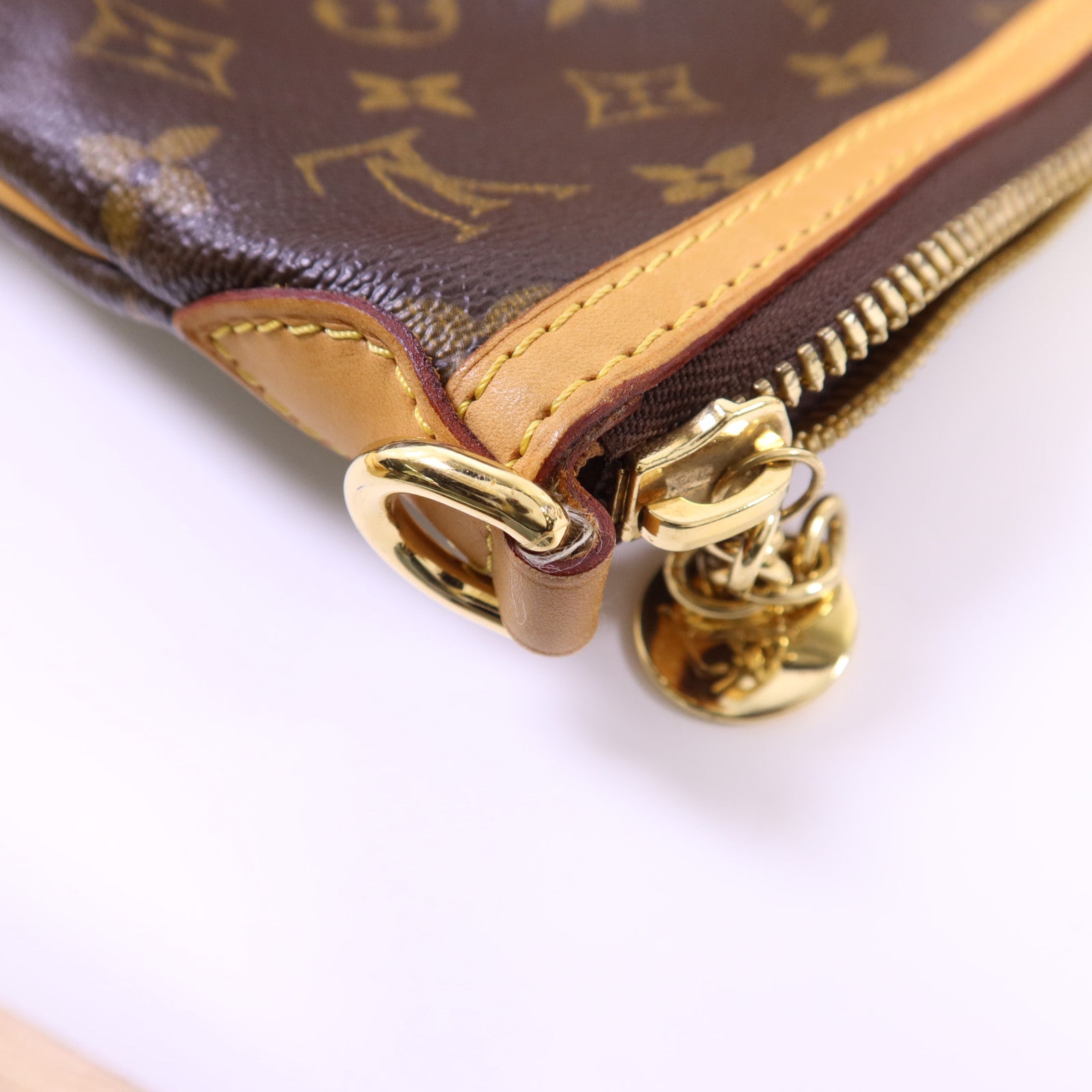 LOUIS VUITTON Monogram Palermo GM金扣手挽肩背兩用袋棕色