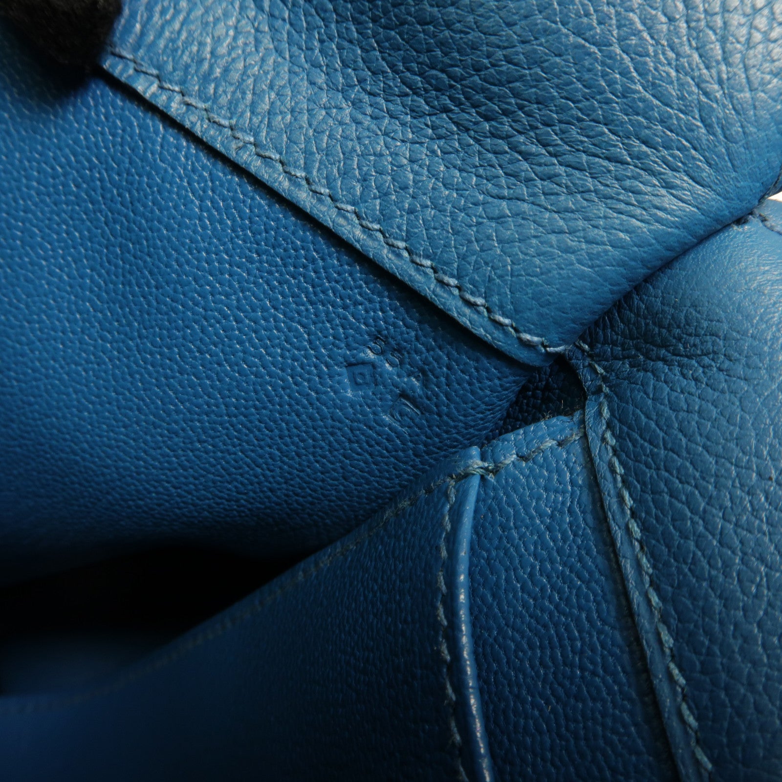 HERMES Evercolor皮革Etribelt手挽袋Bleu De Galice