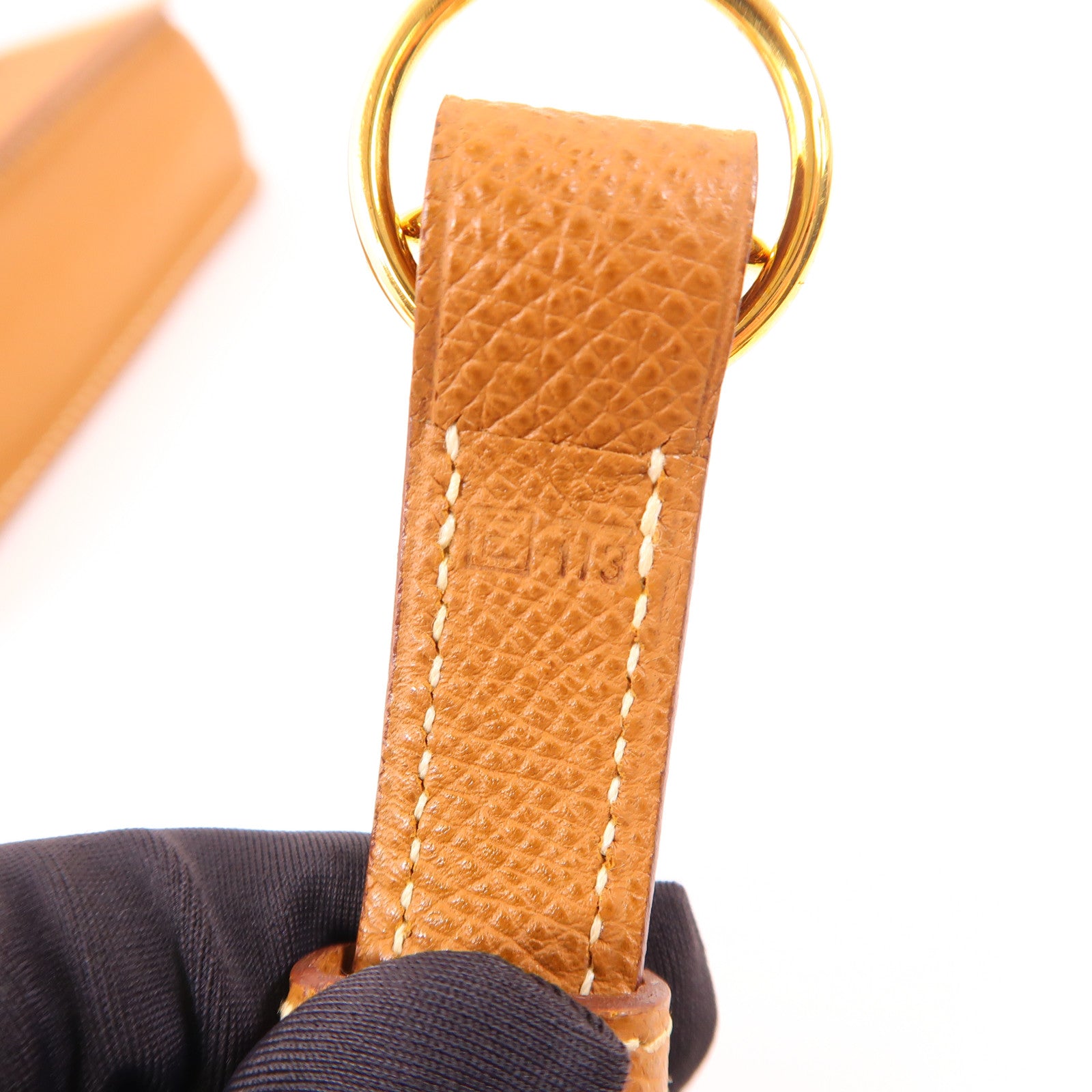 HERMES Epsom皮革Belt/Waist/Body Bag金扣腰包Gold