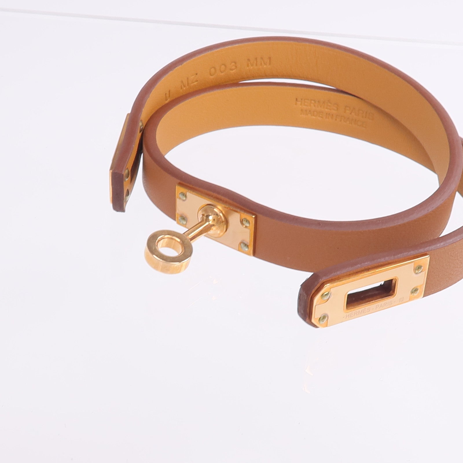 HERMES Swift皮革Mini Kelly Double Tour Bracelet手鏈