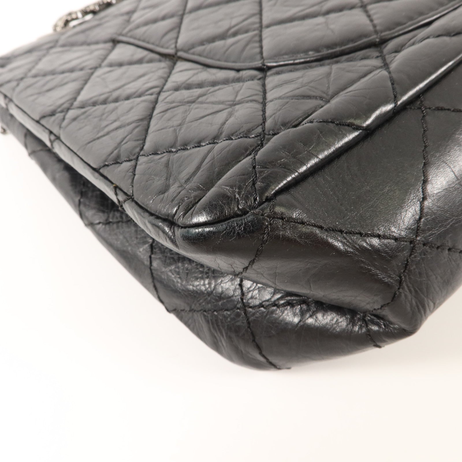 CHANEL 牛皮皮革2.55 Maxi鏈帶肩背袋