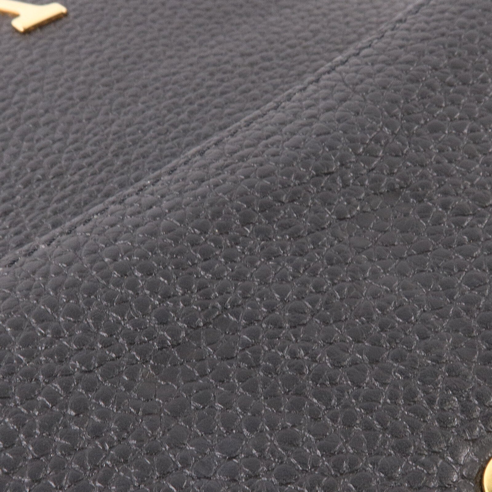 LOUIS VUITTON Taurillon皮革Capucines Wallet金扣長錢包