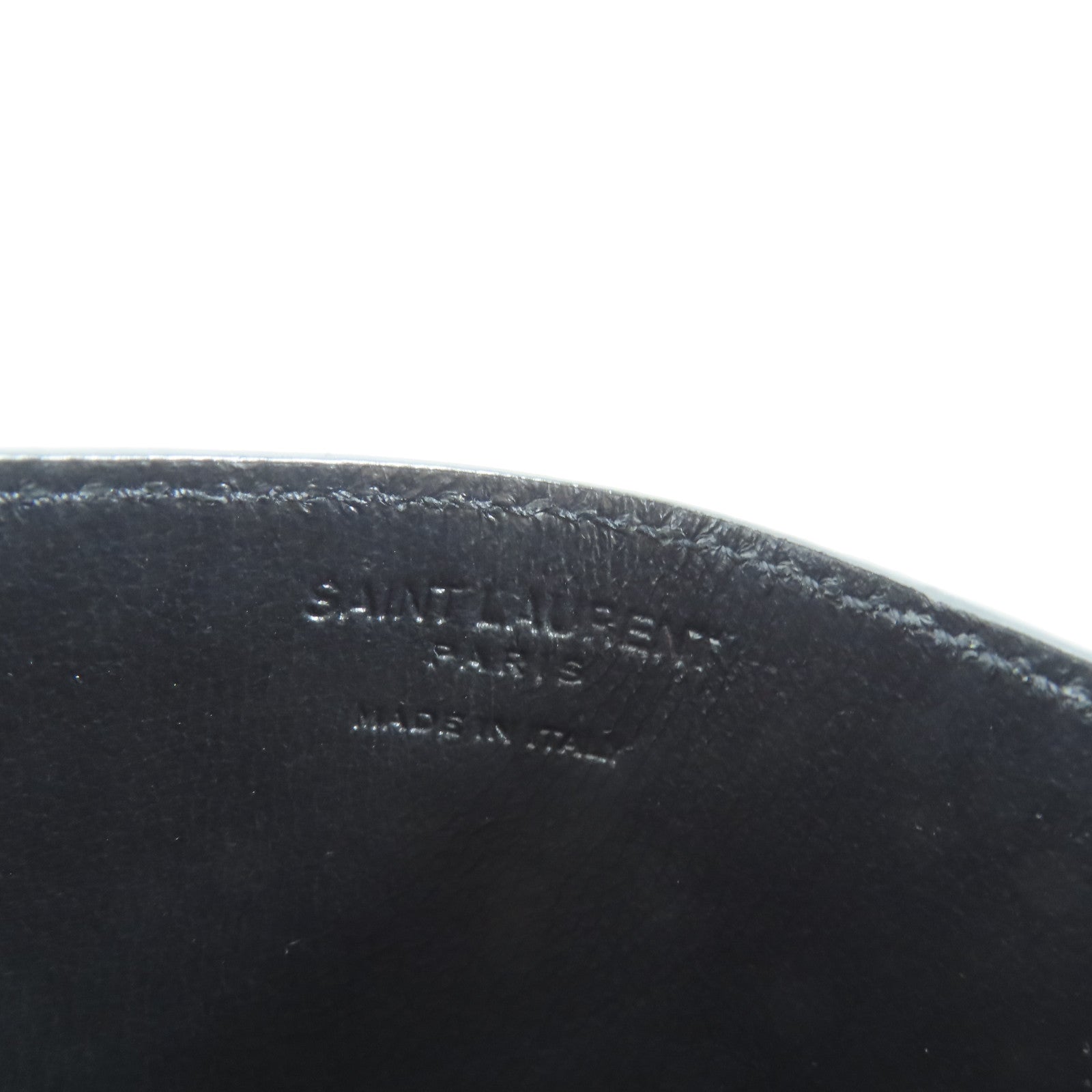 SAINT LAURENT Card Case Leather Black