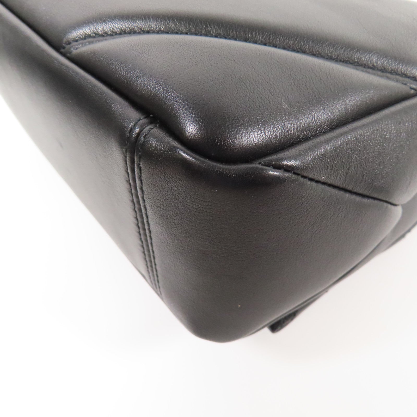 BVLGARI 【激減優惠】羊皮皮革Chain Shoulder銀扣鏈帶手挽肩背兩用袋