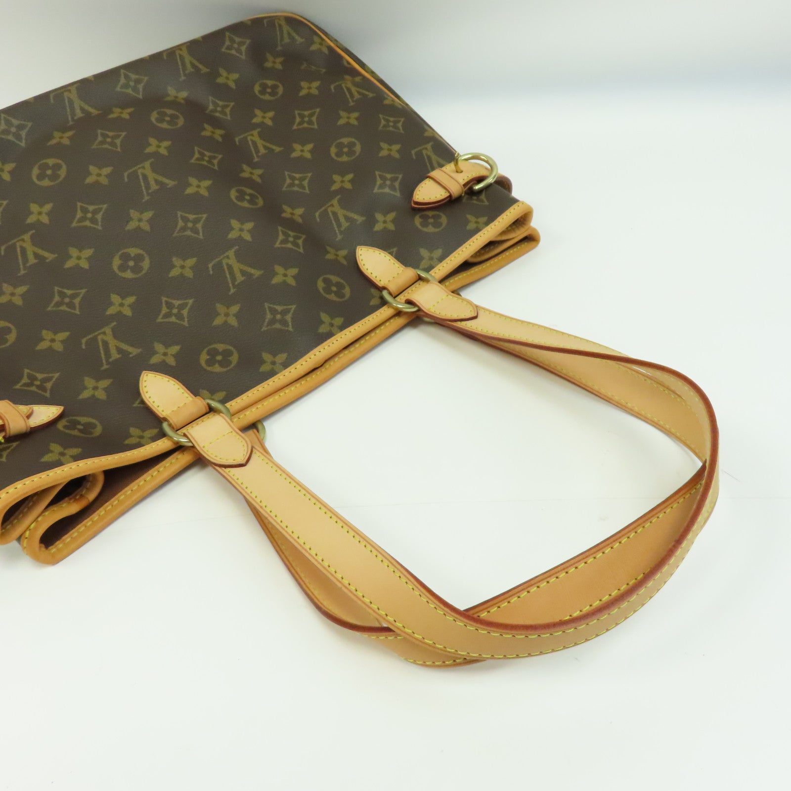 LOUIS VUITTON Monogram Batignolles Horizontal金扣肩背袋棕色