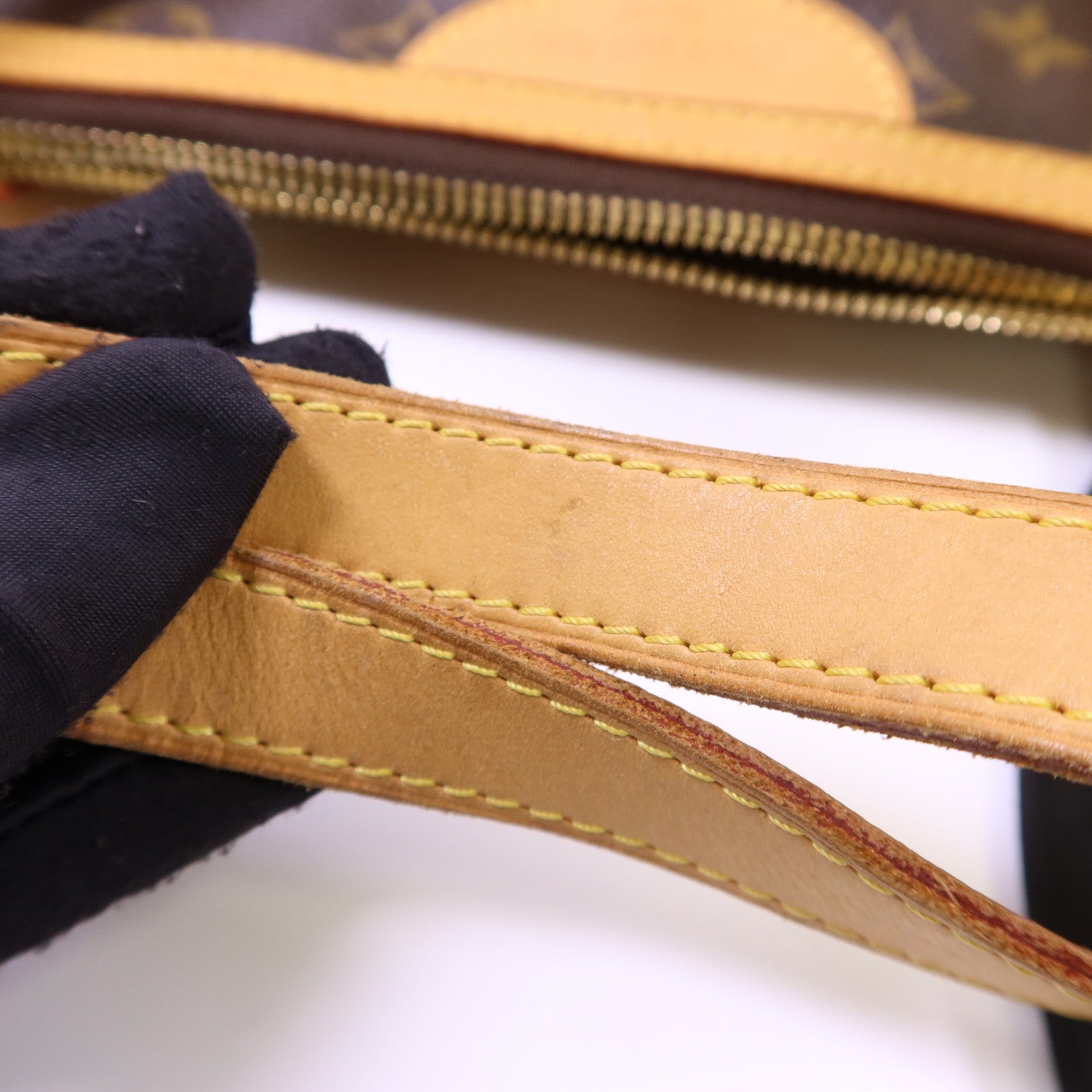 LOUIS VUITTON Monogram Palermo GM金扣手挽肩背兩用袋棕色
