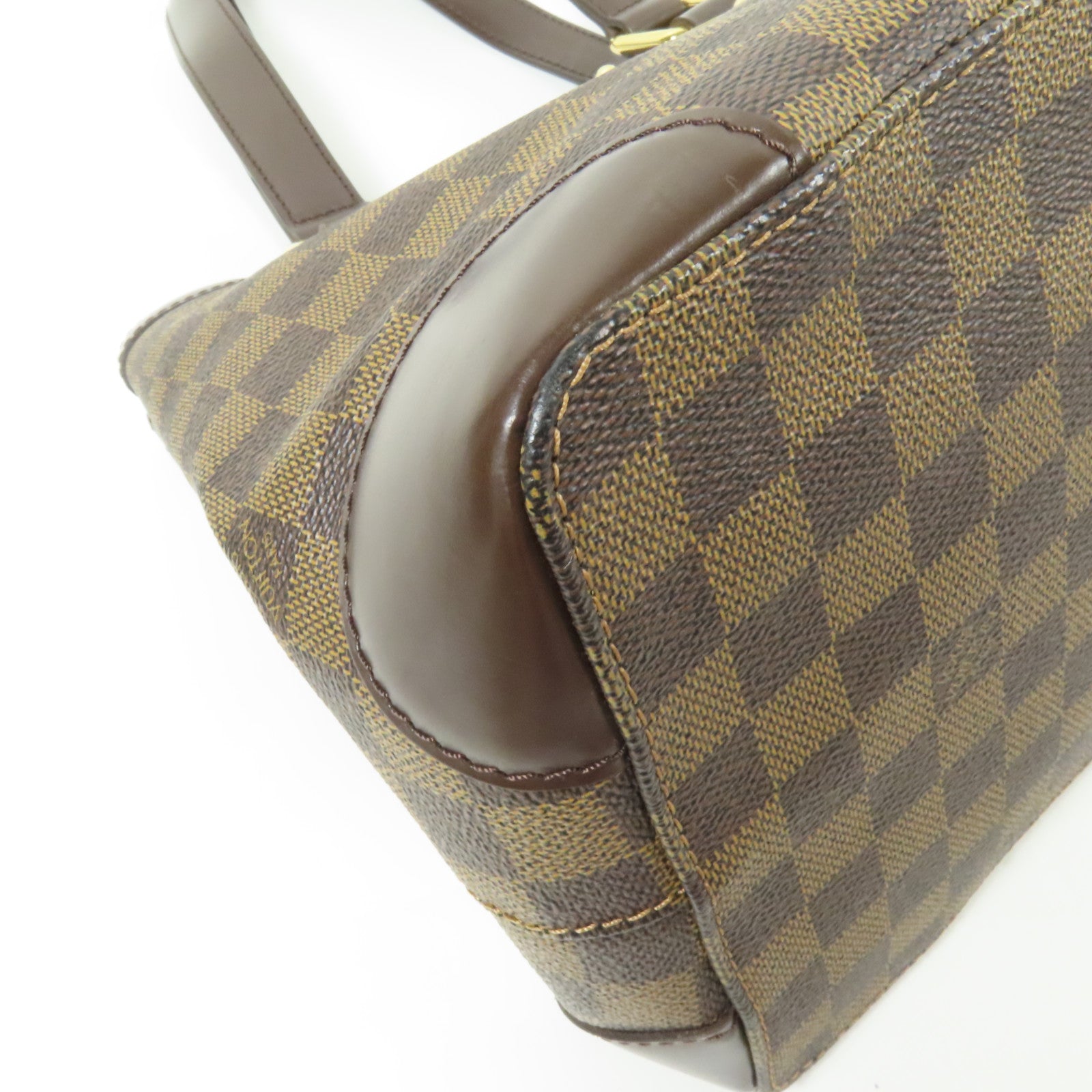 LOUIS VUITTON Damier Hampstead PM金扣手挽袋