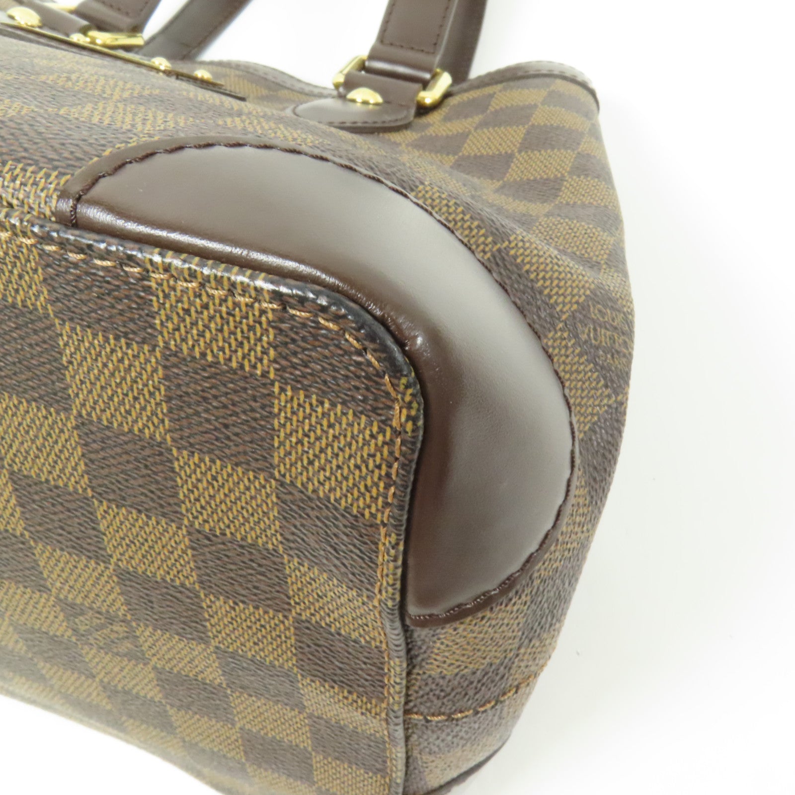 LOUIS VUITTON Damier Hampstead PM金扣手挽袋