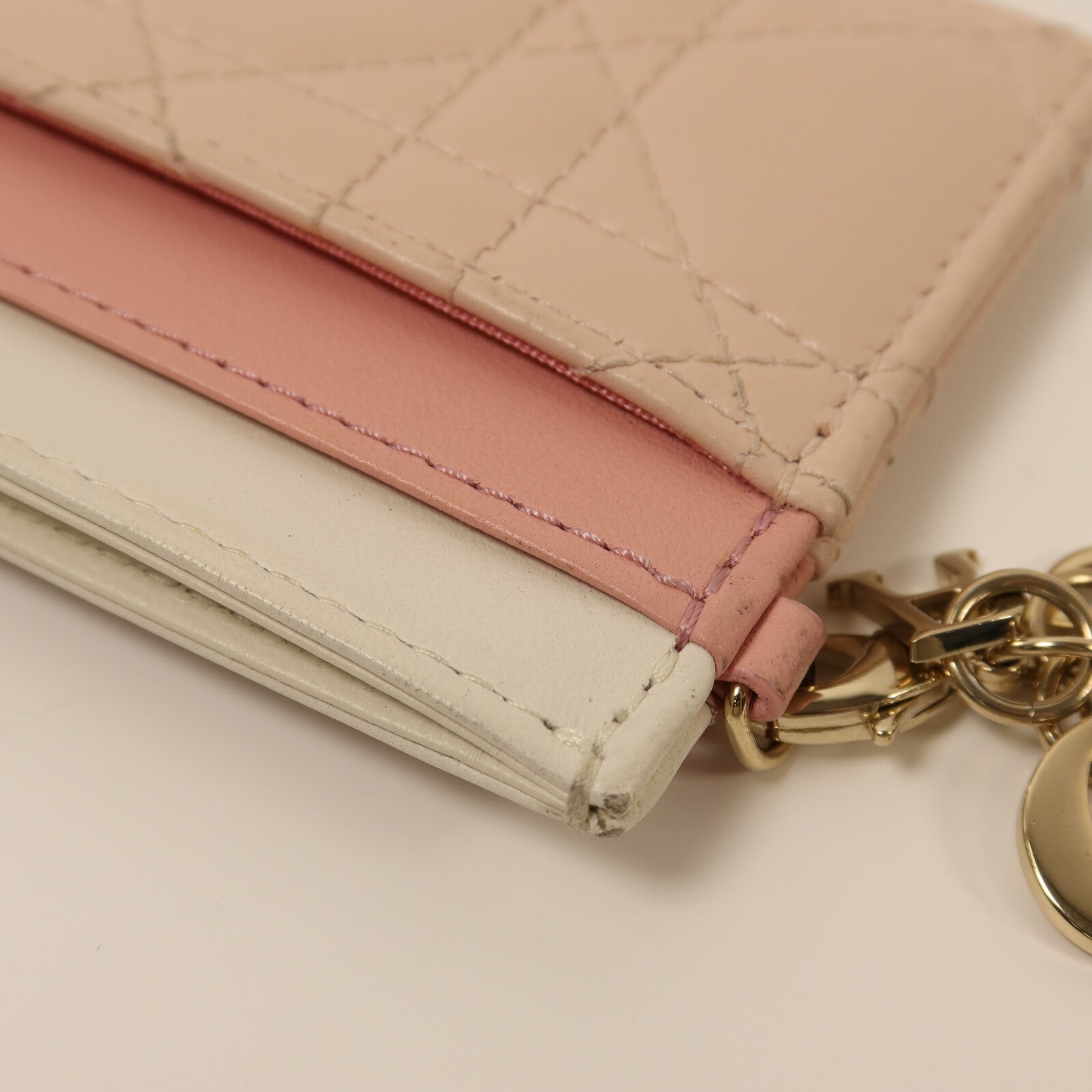 Dior 羊皮皮革Card Case銀扣卡片套