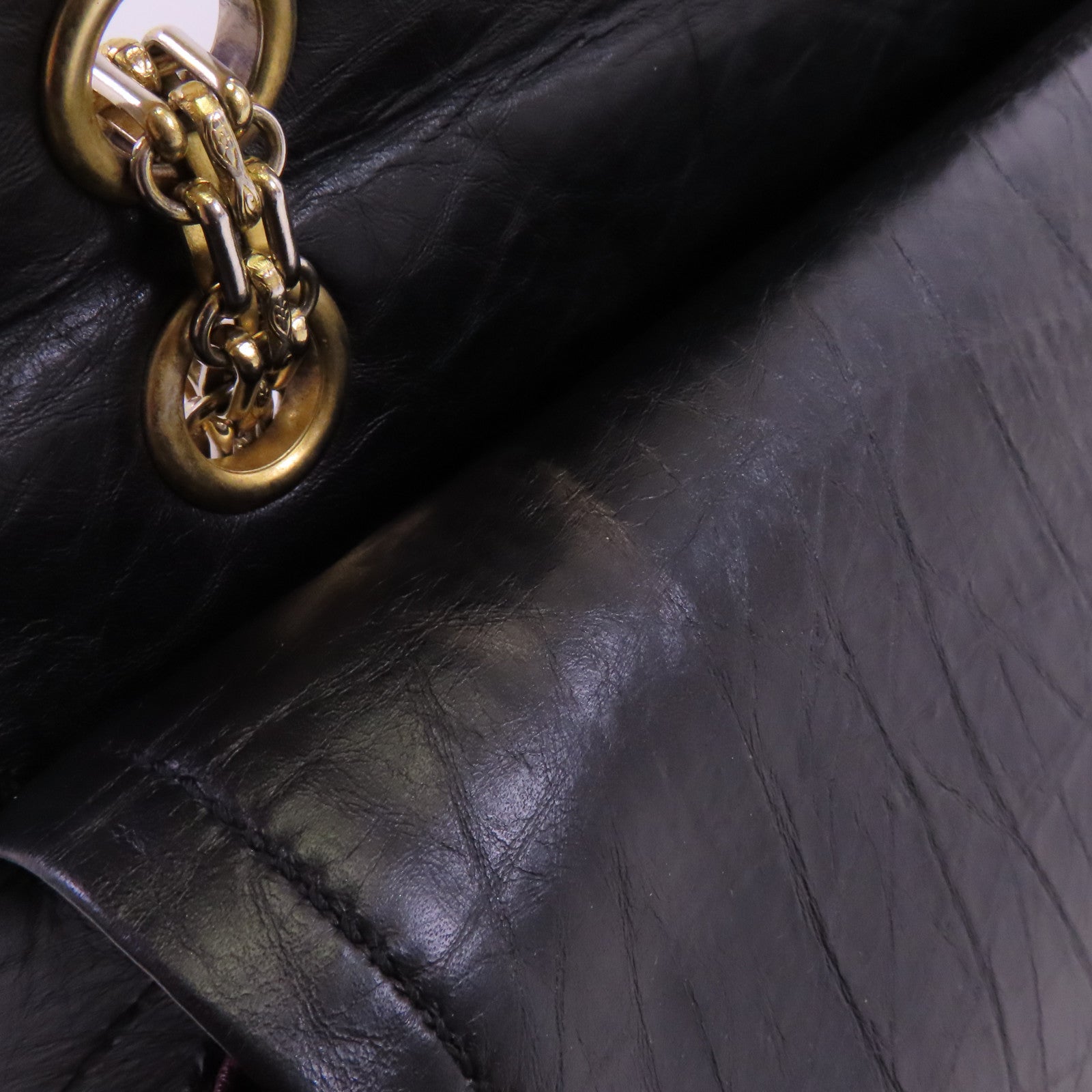 CHANEL 牛皮皮革2.55 Large金扣鏈帶肩背袋