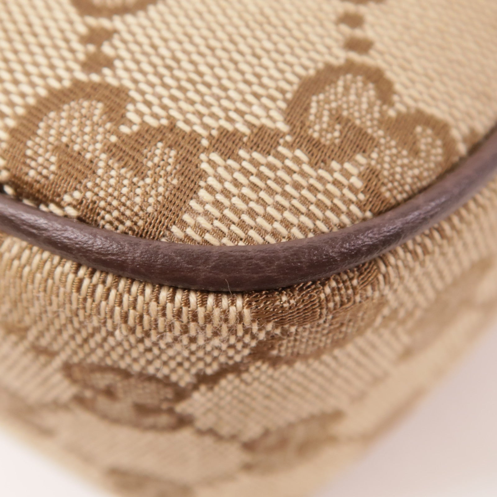 GUCCI SHW Mini GG Crossbody Shoulder Bag Brown Beige/Brown Canvas 802100