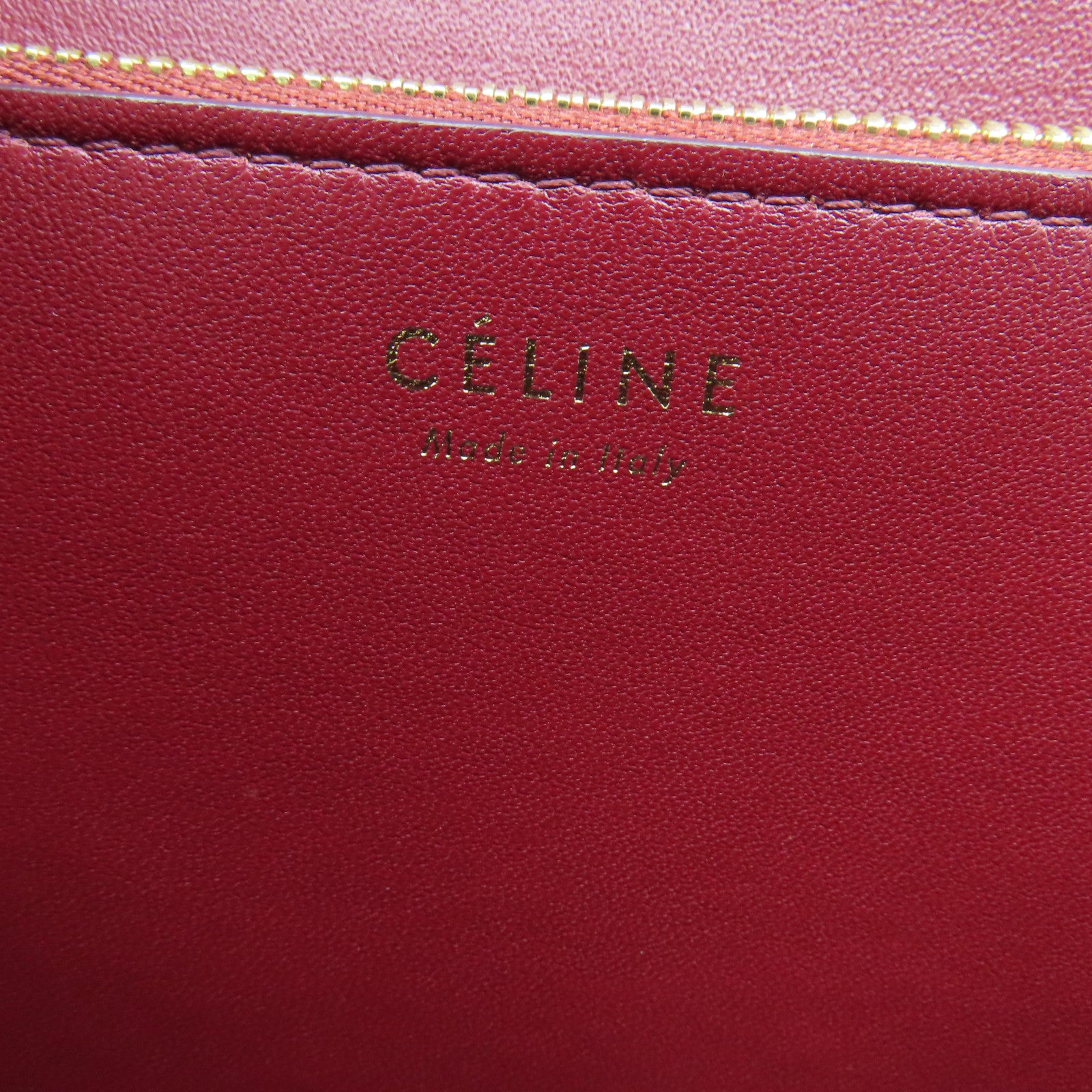 CELINE 【激減優惠】蜥蝪皮革Box Shoulder Bag金扣肩背袋紅色