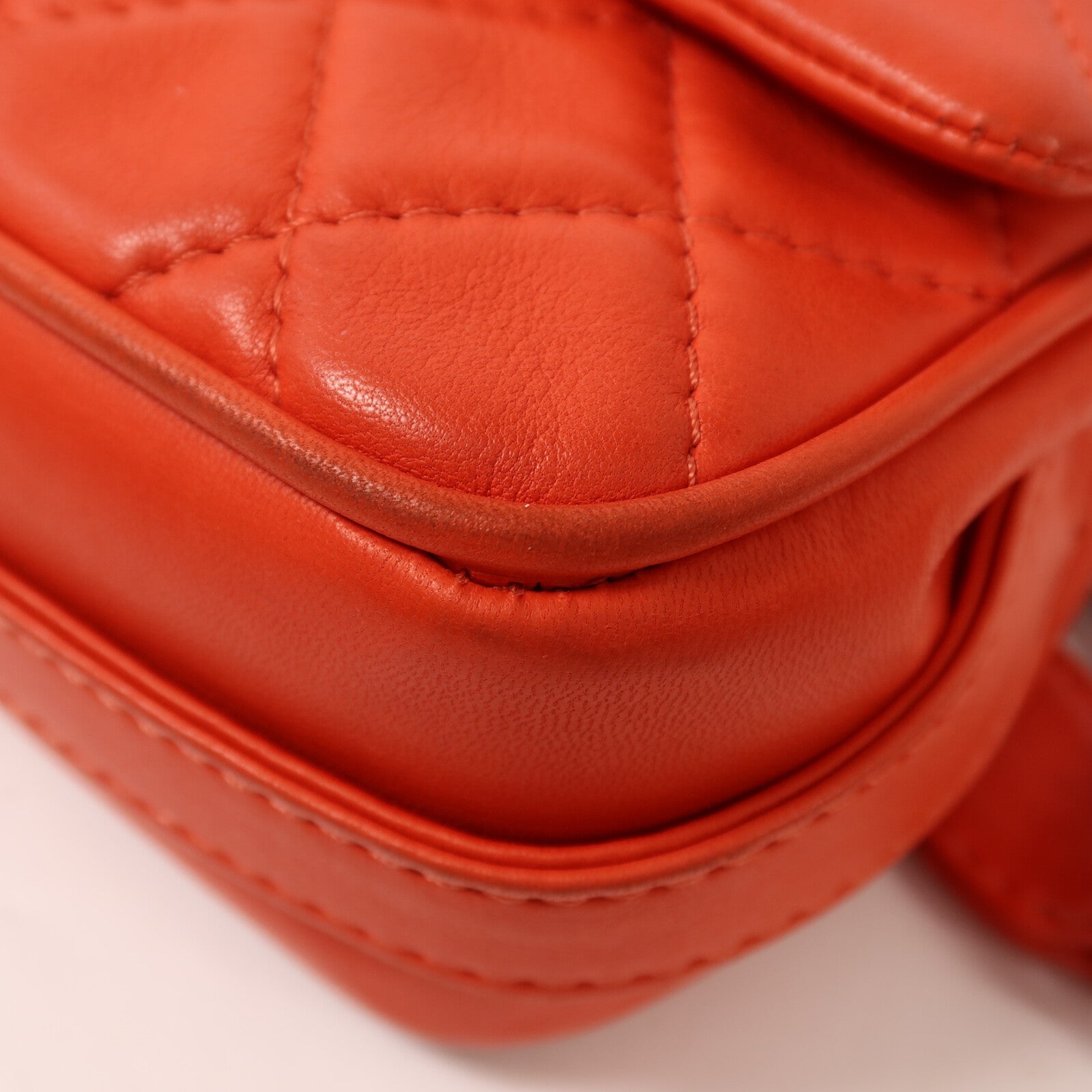 CHANEL 羊皮皮革Shoulder Bag銀扣鏈帶肩背袋