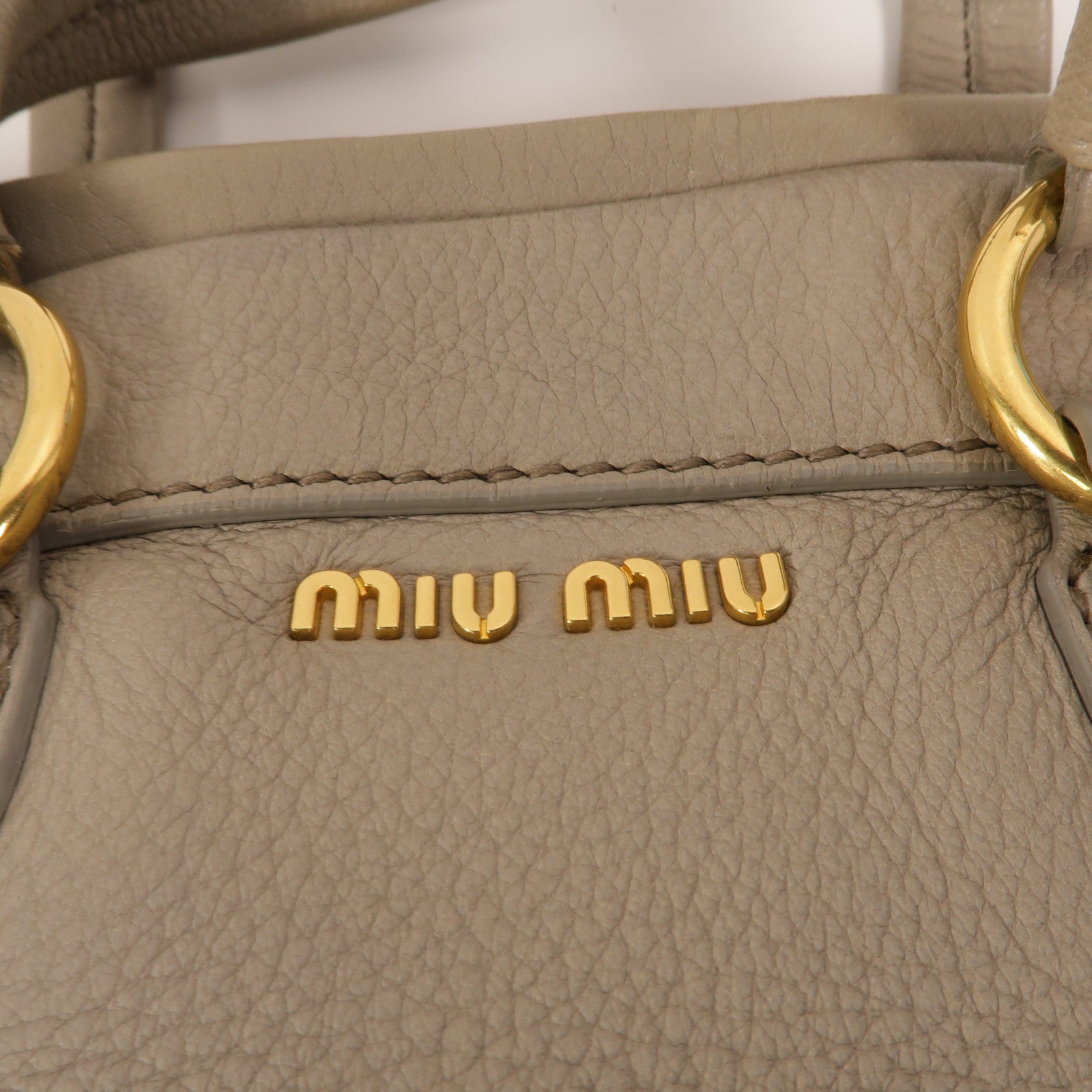 Miu Miu 牛皮皮革Vitello Carbu手挽肩背兩用袋