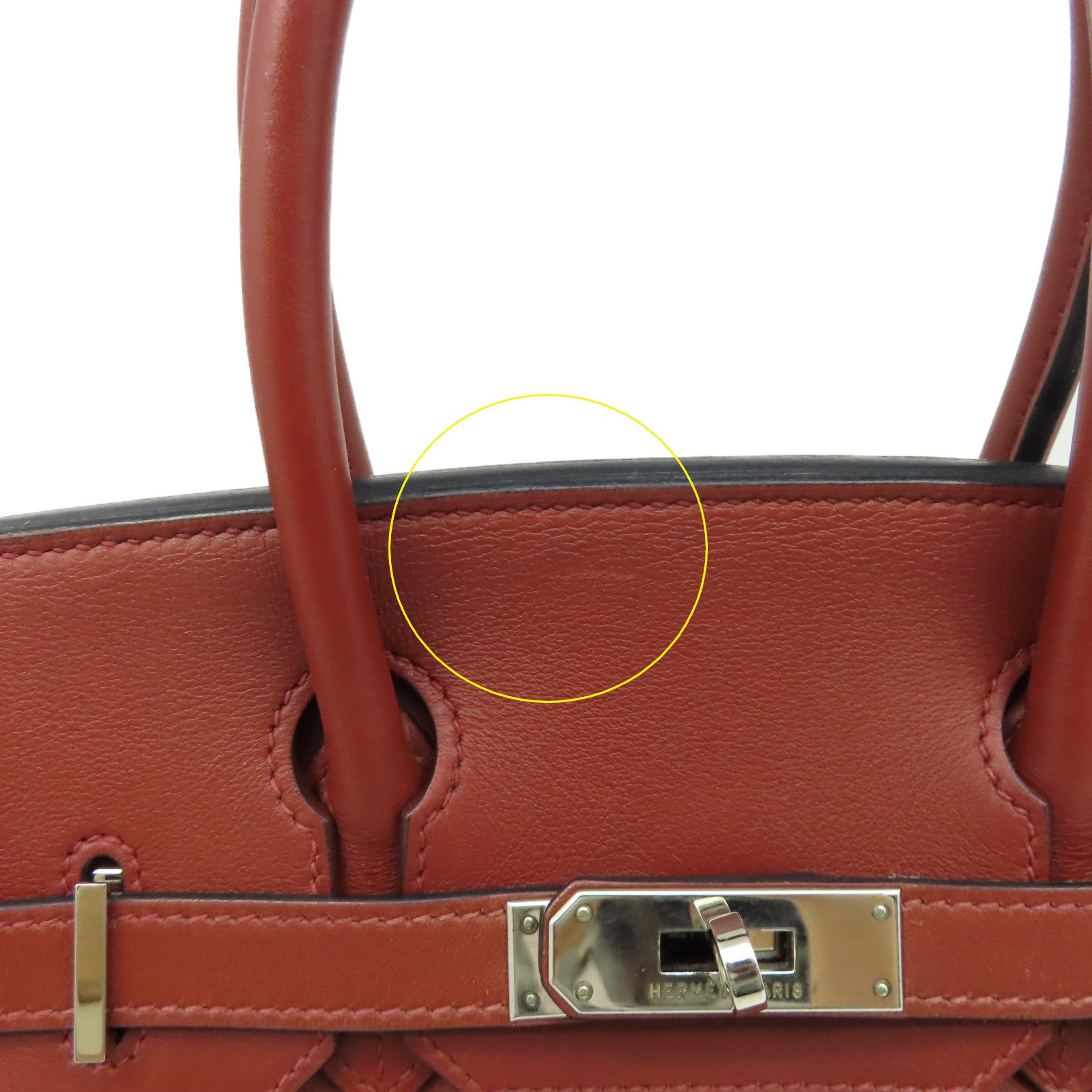 HERMES Swift皮革Birkin 30銀扣手挽袋Rouge H愛馬仕紅色