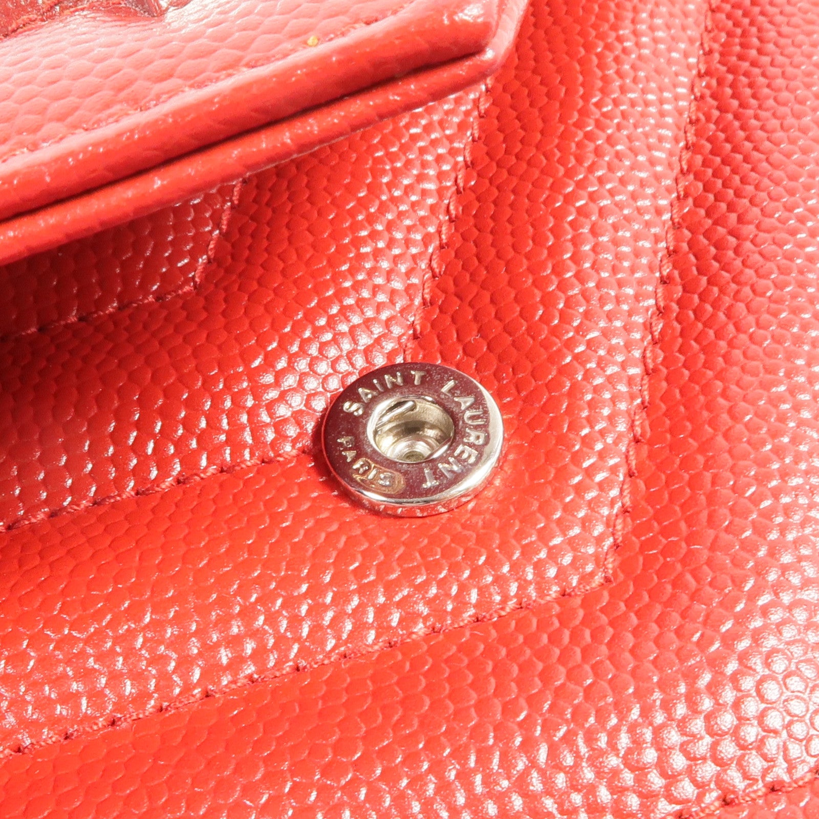 SAINT LAURENT 牛皮皮革Cassandre Envelope Chain Wallet銀扣鏈帶肩背袋