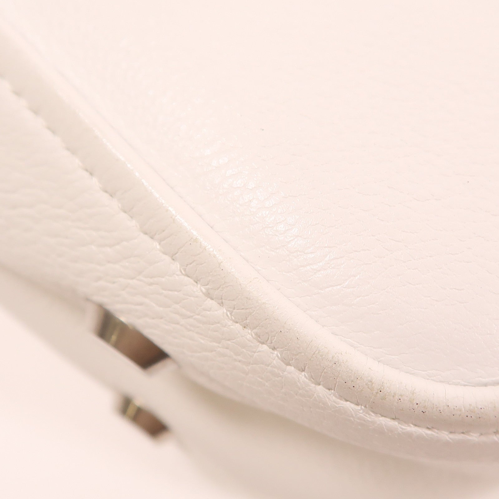 BALENCIAGA SHW 2 Way Shoulder Bag Handbag 476975 Calfskin Leather White