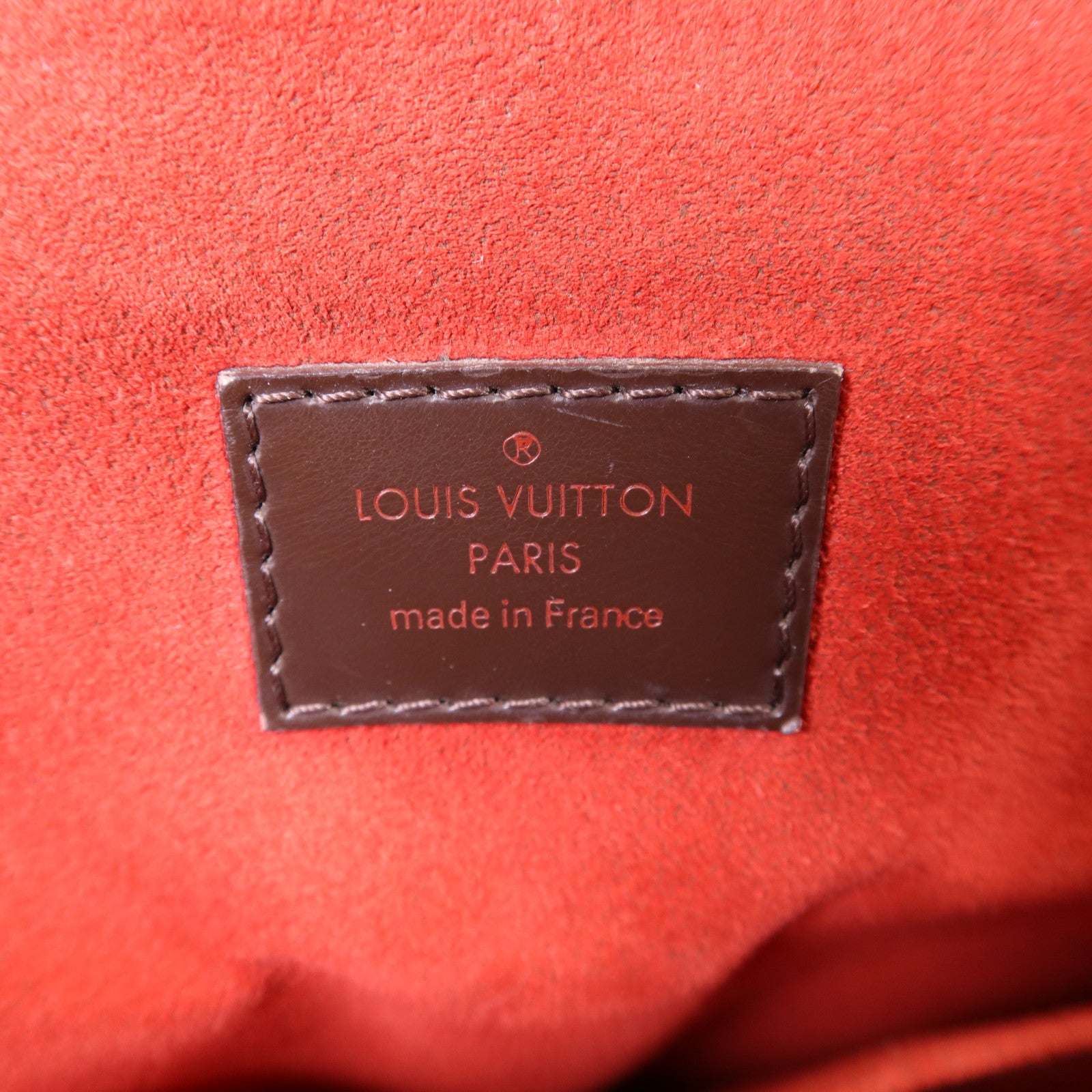 LOUIS VUITTON Damier Trevi PM金扣手挽肩背兩用袋棕色