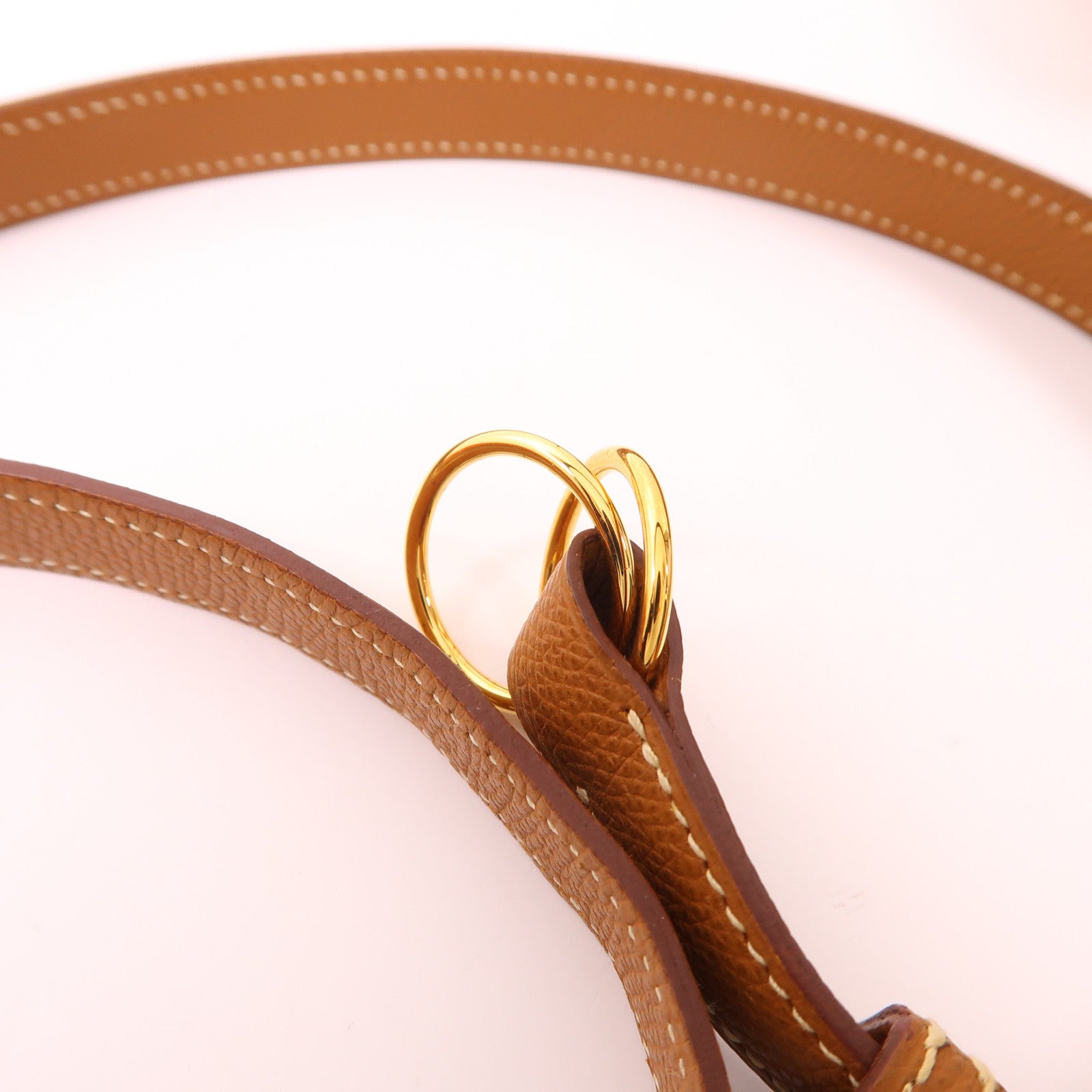 HERMES Epsom皮革Belt/Waist/Body Bag金扣腰包Gold