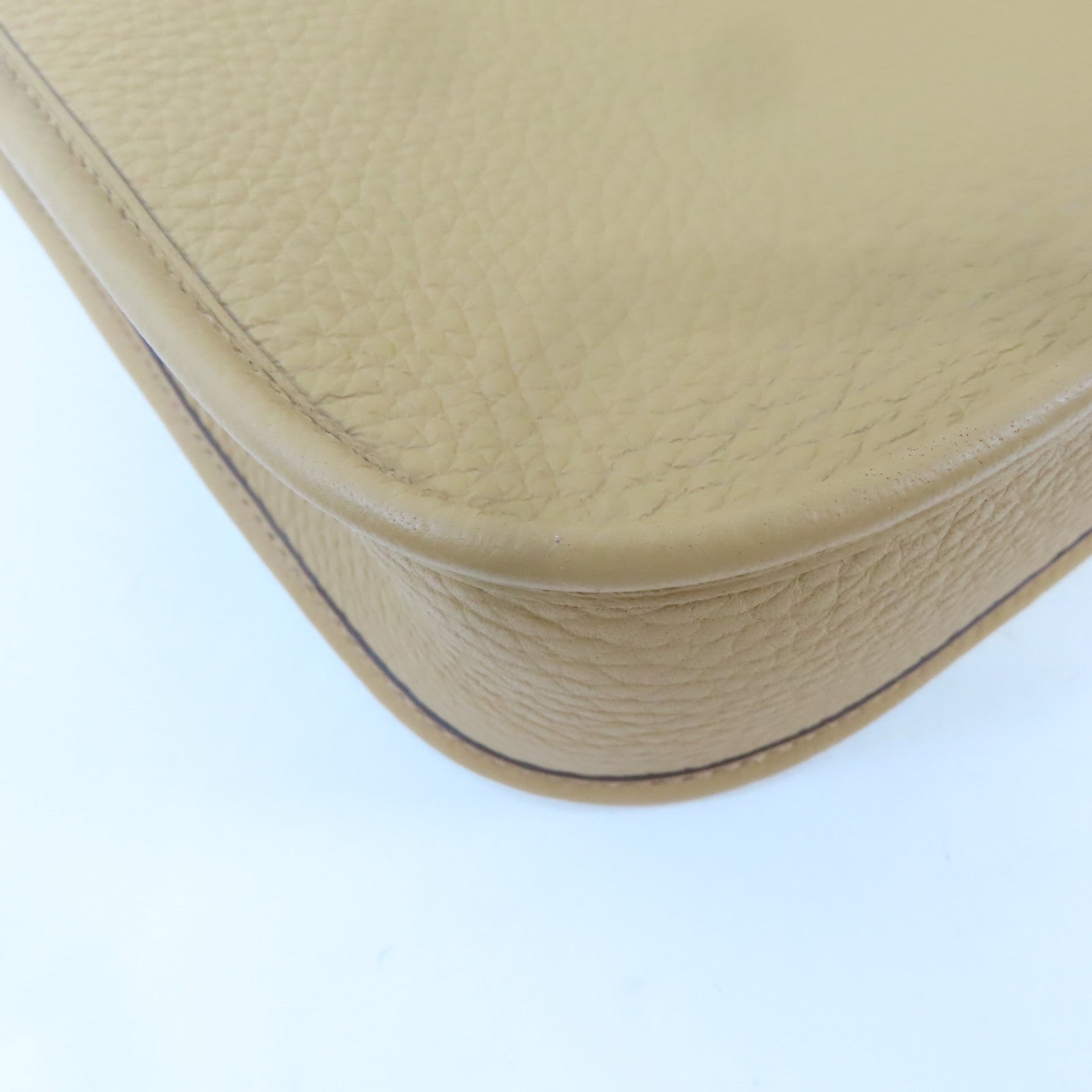 HERMES Clemence皮革Evelyne TPM金扣肩背袋Biscuit/啡色