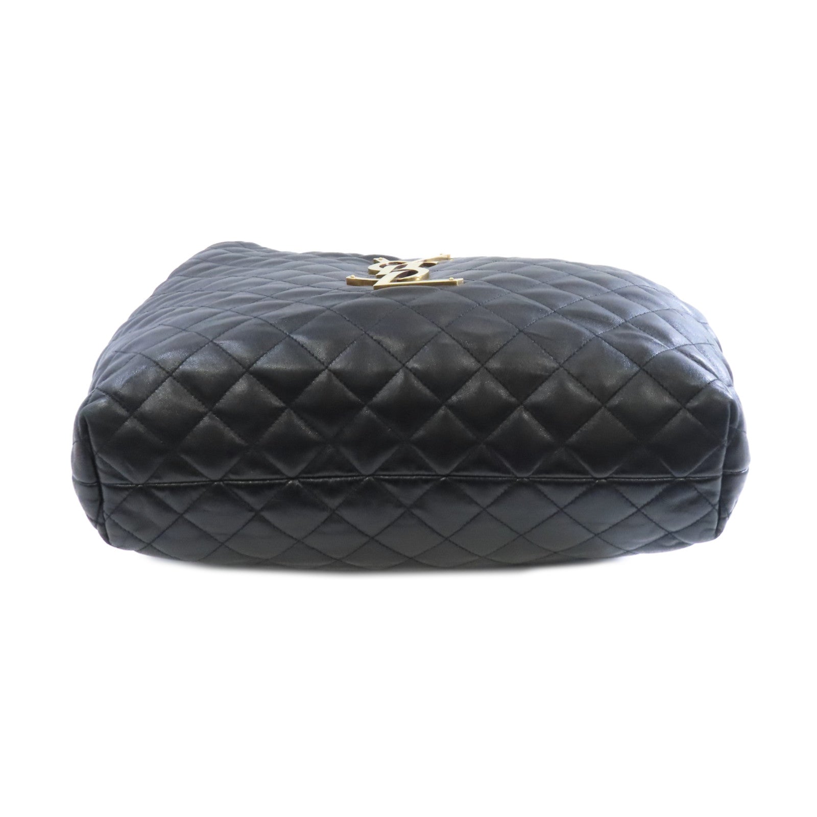 SAINT LAURENT 羊皮皮革Icare Maxi Shopping Bag金扣手挽袋黑色